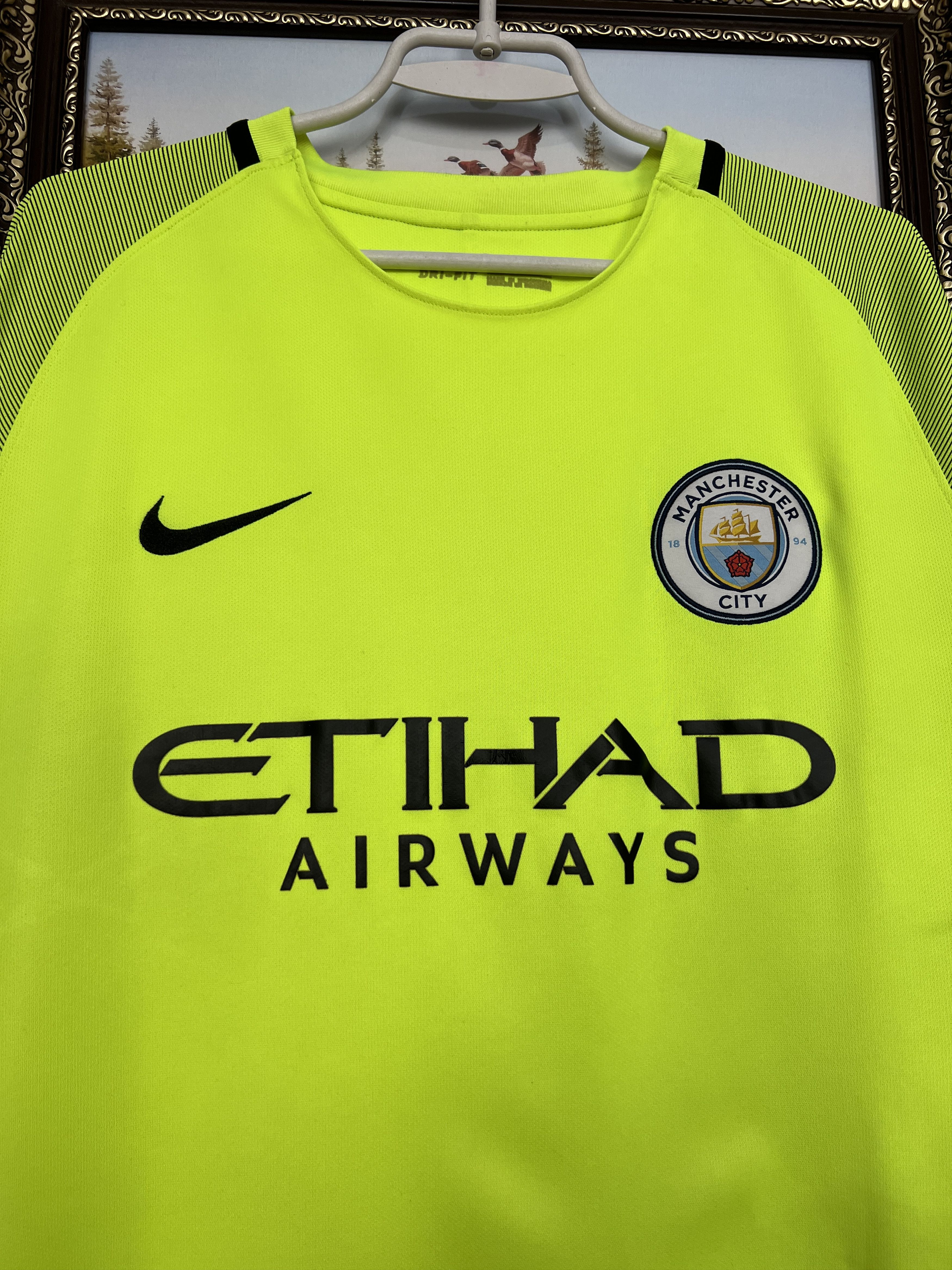 Nike Manchester City Goalkeeper football shirt 2016 Soccer Jersey Size US XL / EU 56 / 4 - 3 Thumbnail
