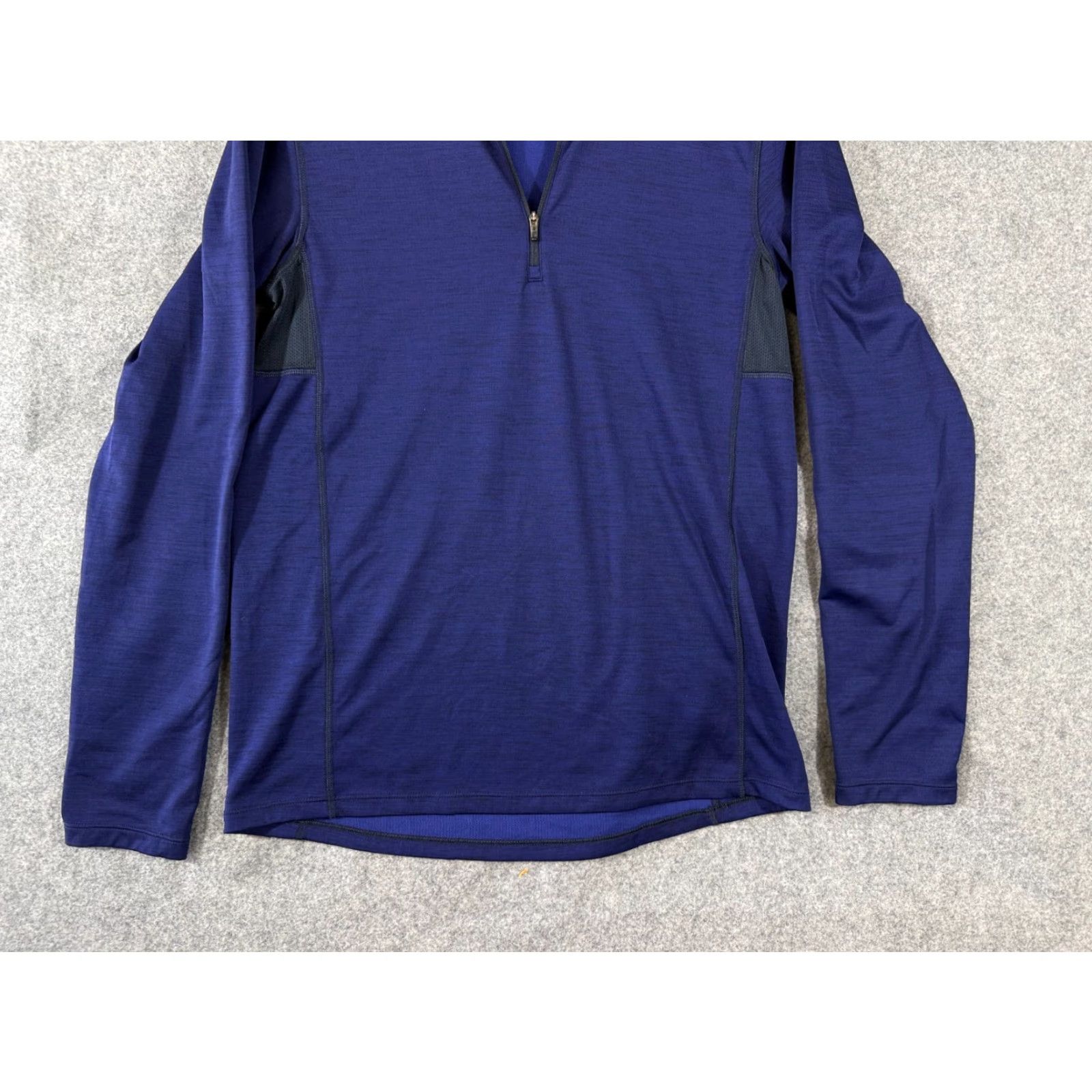 Nike Nike Dri-Fit Running T-Shirt Mens S Blue 1/4 Zip Pullover Mock Neck Activewear Size US S / EU 44-46 / 1 - 4 Thumbnail