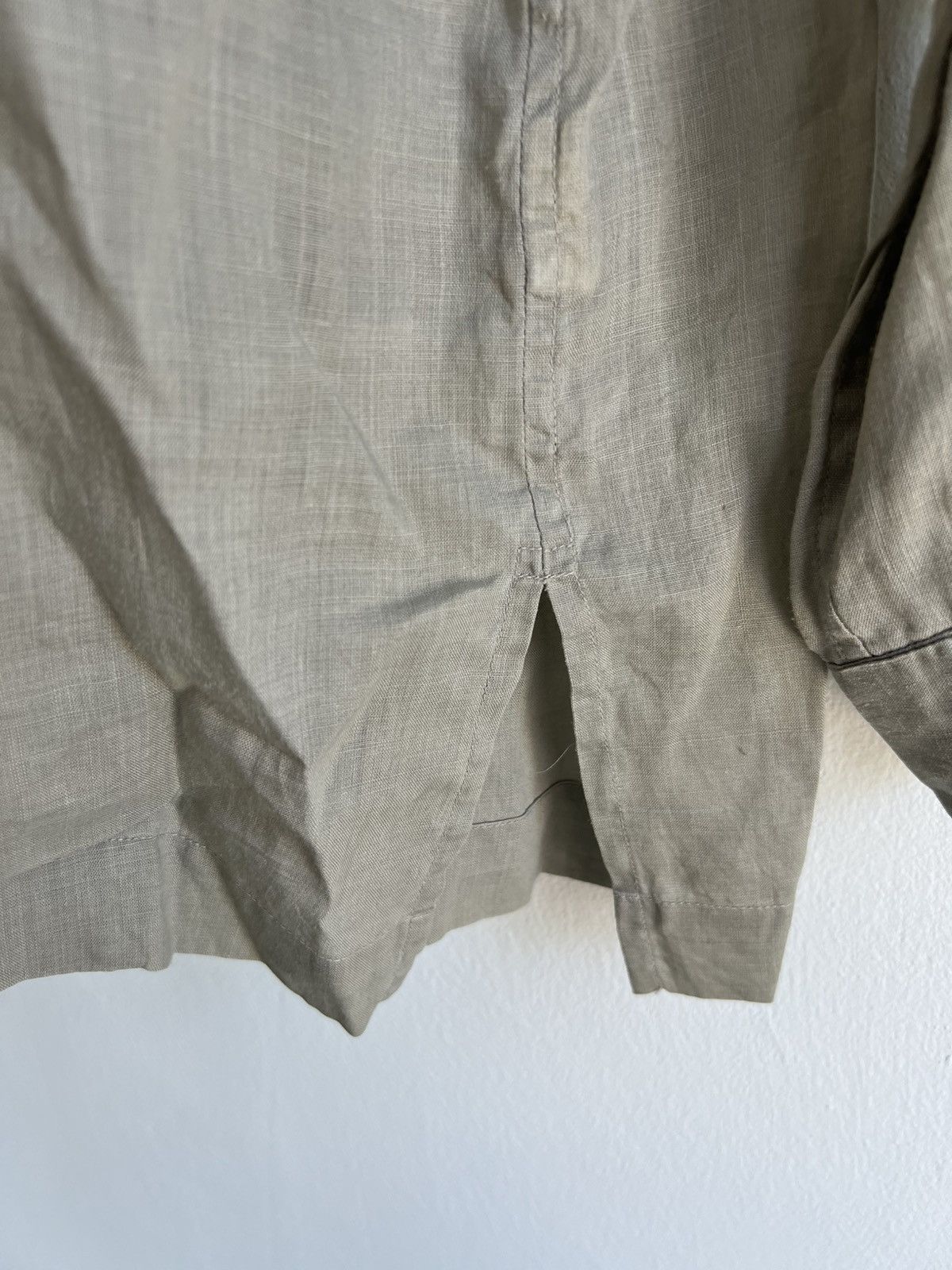 Issey Miyake Archive 1980s IM Men Premium Linen Stand Collar Pleated Jkt Size US L / EU 52-54 / 3 - 4 Thumbnail