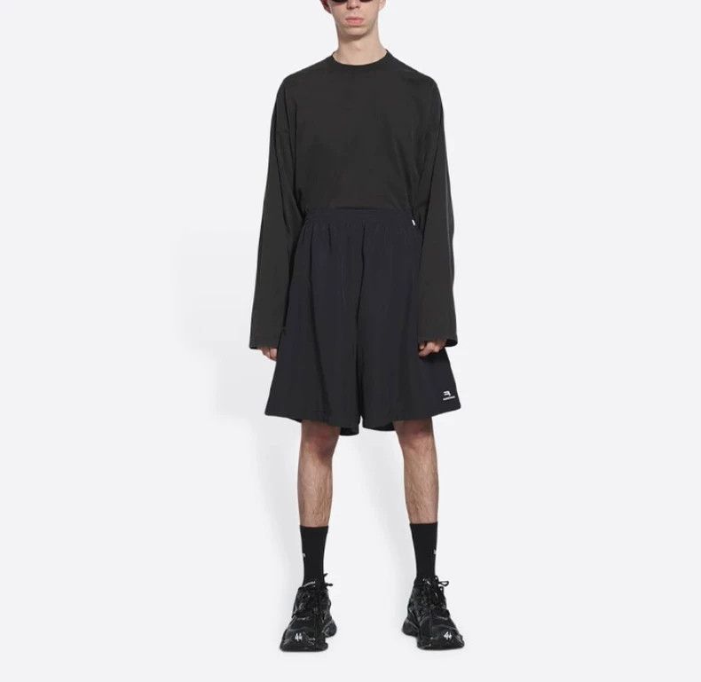 Balenciaga Balenciaga size M Black Side Stripe Double Hook Shorts Size US 26 / EU 42 - 4 Thumbnail