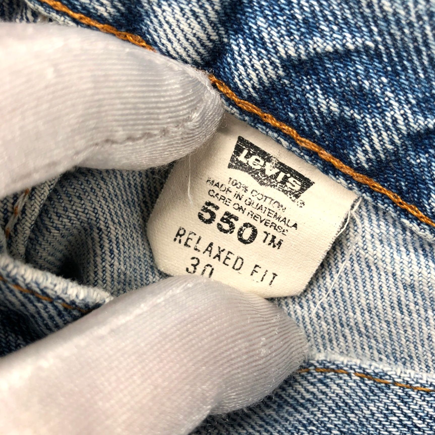Levi's VTG Levis 550 Denim Shorts Mens 30 Light Wash Blue Frayed Dad Relaxed Fit Cotton Size US 30 / EU 46 - 4 Thumbnail