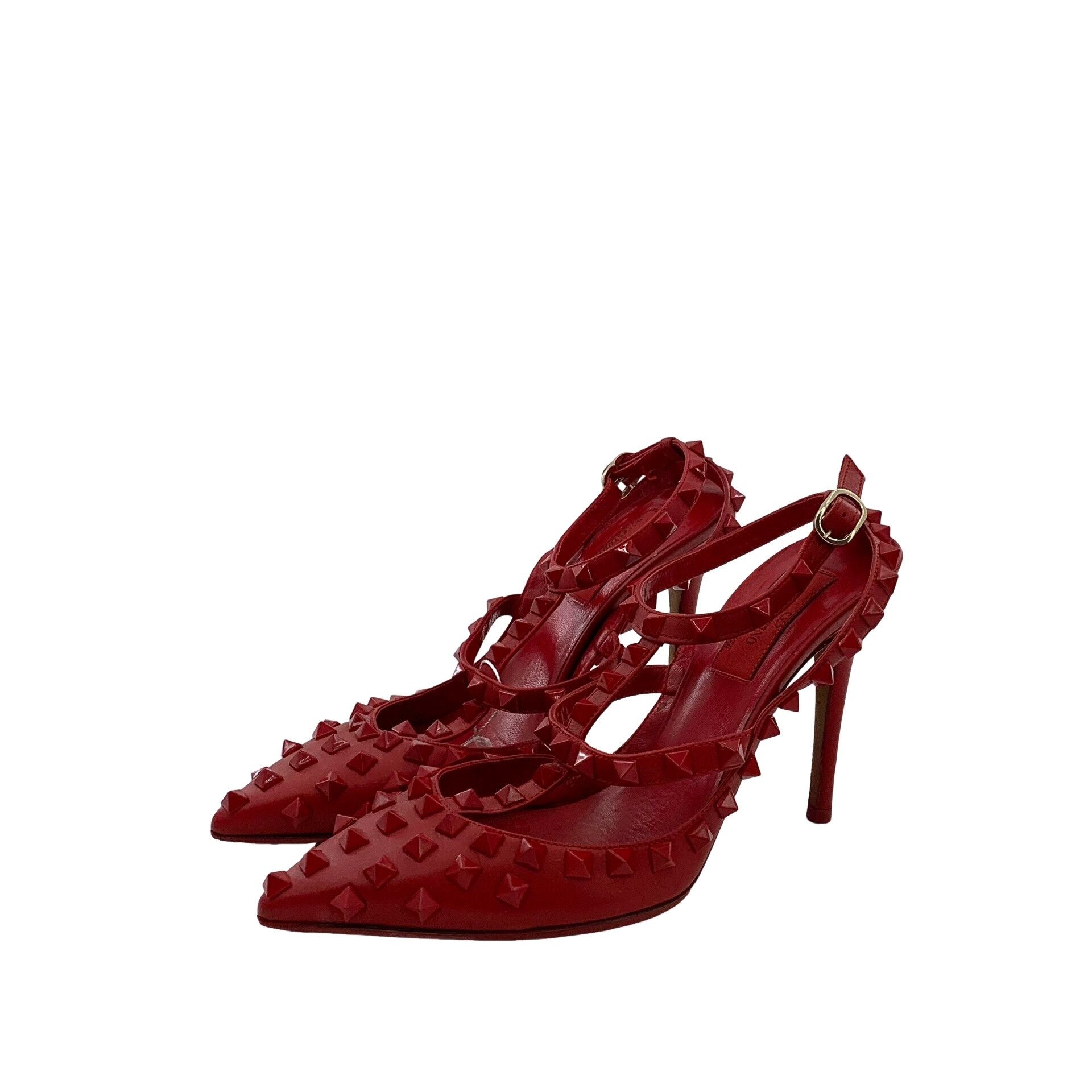 Valentino Valentino Rockstud Rouge Pointed Toe Heels 36.5 Size US 6.5 / IT 36.5 - 1 Thumbnail