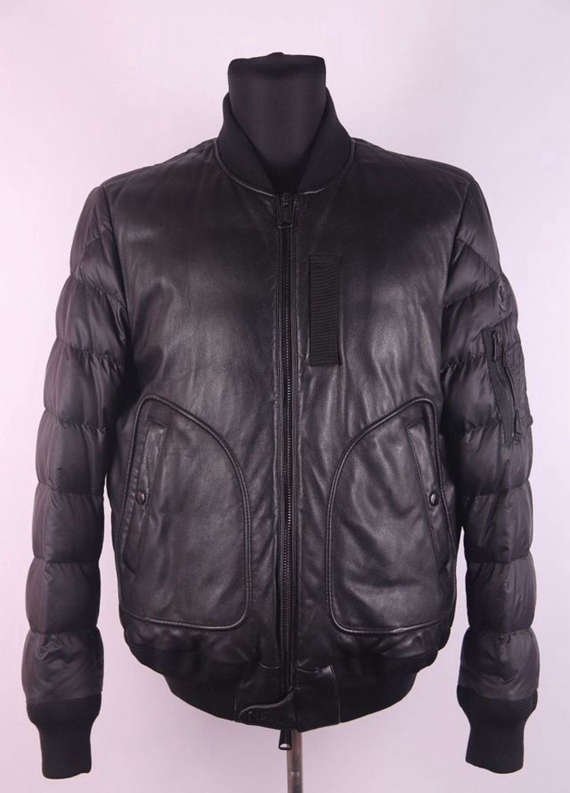 Moncler Moncler Leather Trim Padded Down Puffer Jacket Size US L / EU 52-54 / 3 - 1 Thumbnail