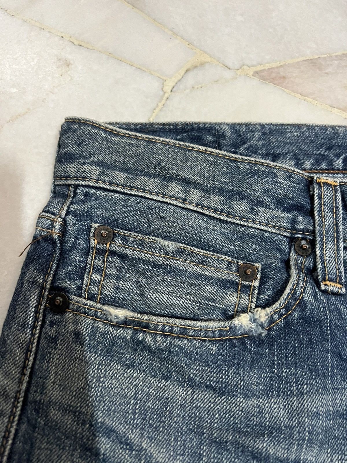 If Six Was Nine × Le Grande Bleu (L.G.B.) × Seditionaries 🌈Flare Japanese Back Number Distressed Jean Ripped Size US 34 / EU 50 - 9 Thumbnail
