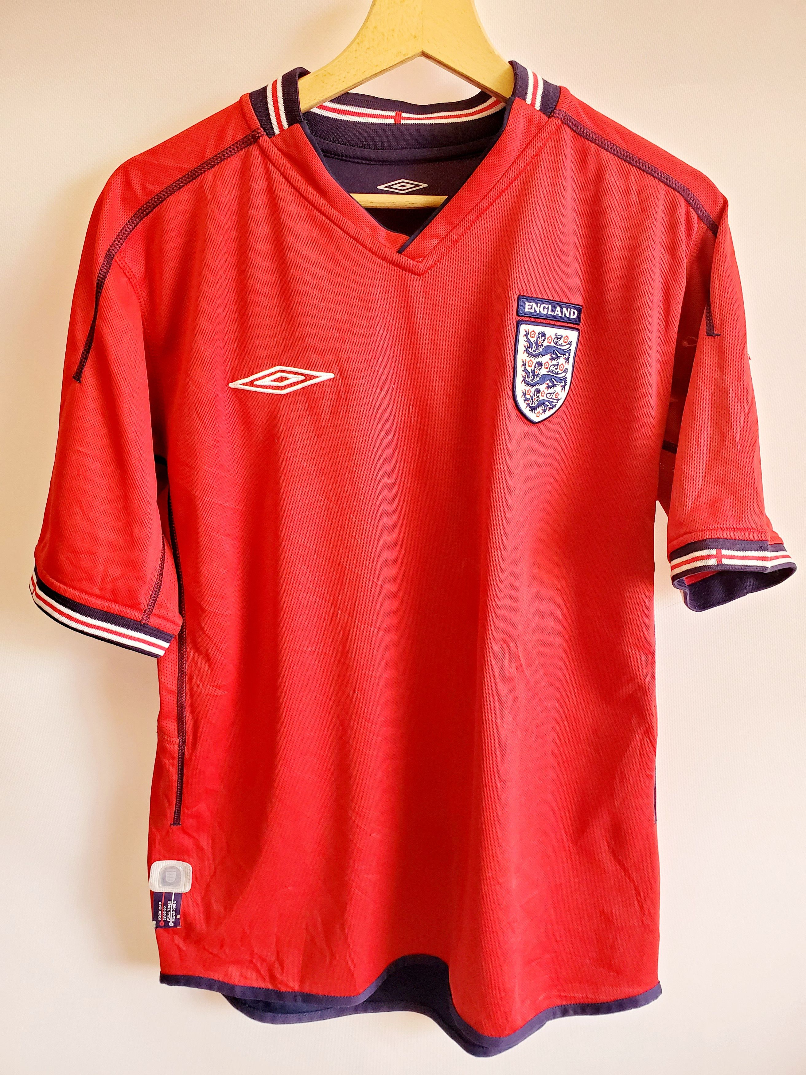 Umbro × Vintage ENGLAND AWAY SHIRT FOOTBALL SOCCER JERSEY UMBRO REVERSIBLE Size US M / EU 48-50 / 2 - 6 Thumbnail