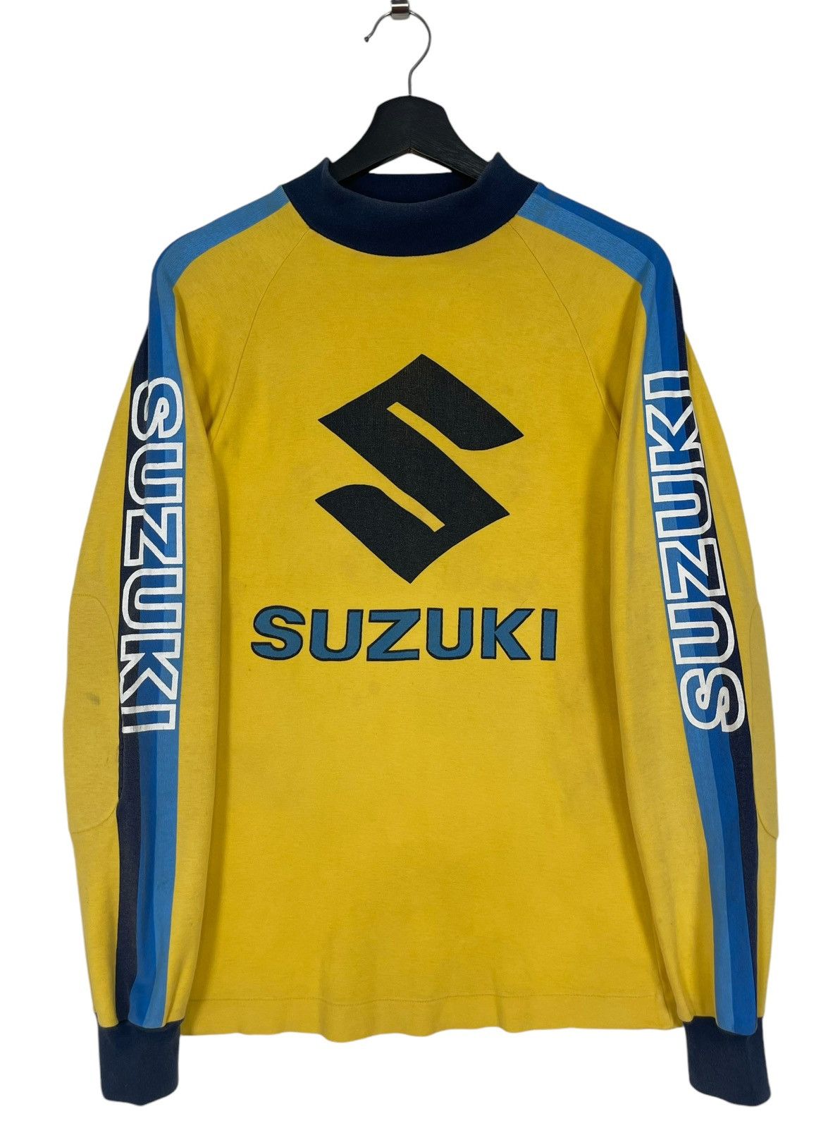 Gear for Sports 80s VINTAGE SUZUKI RACING RIDER SHIRT WITH PADDED ELBOW Size US M / EU 48-50 / 2 - 1 Thumbnail