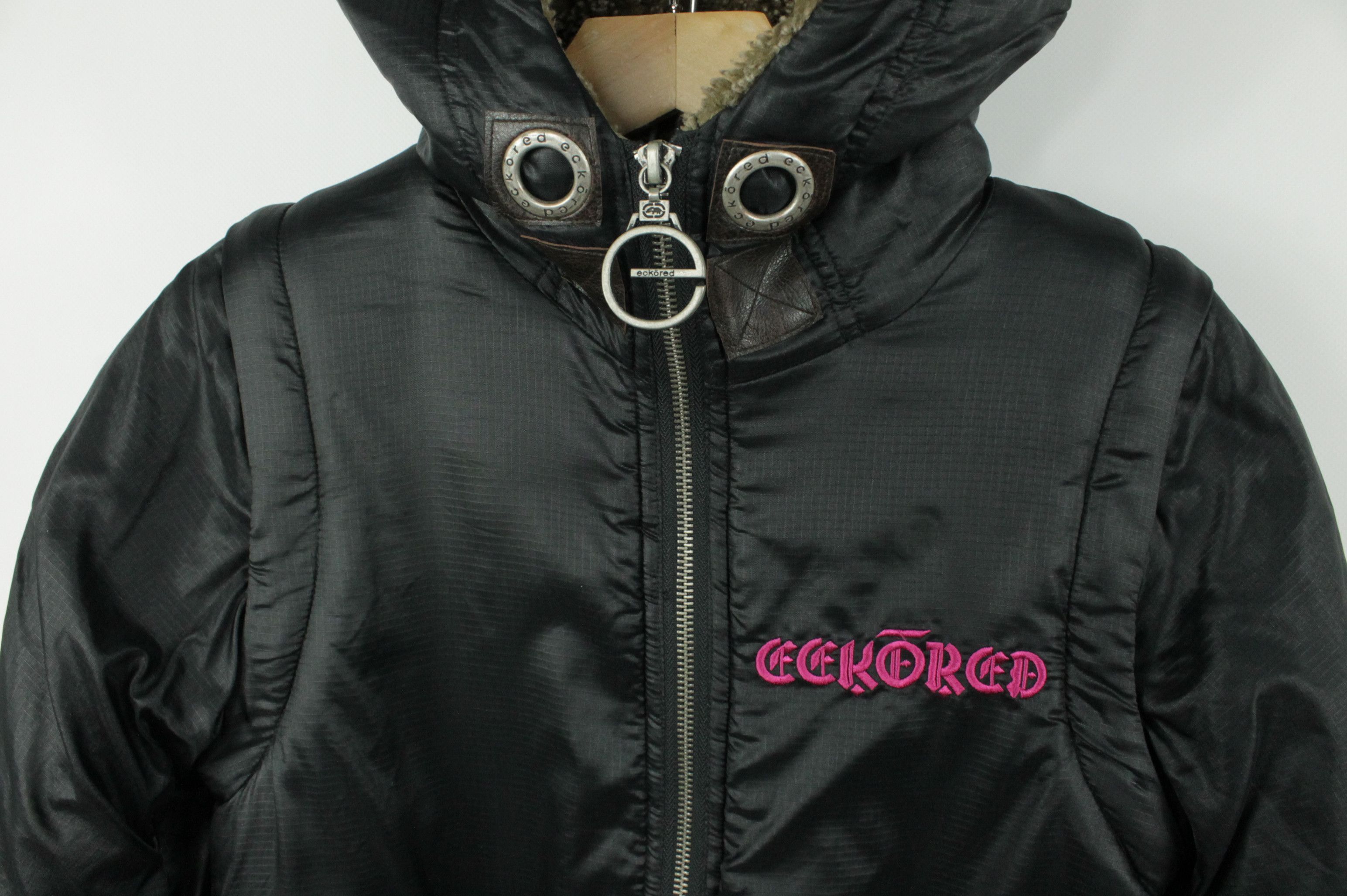 Ecko Unltd. Vintage Ecko Red Sleeves Zip Off Black Jacket Women's Size XS / US 0-2 / IT 36-38 - 2 Thumbnail