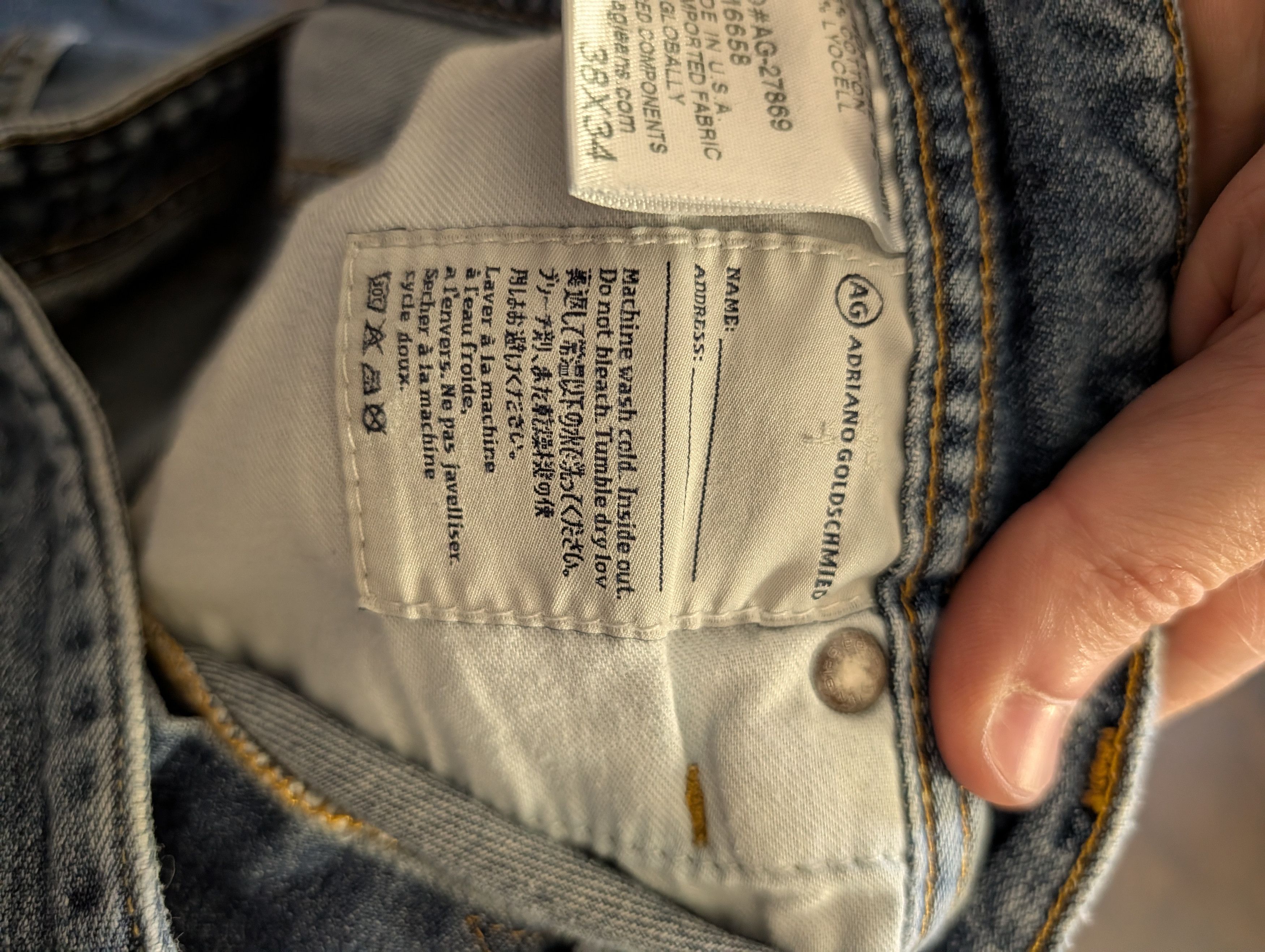 AG Adriano Goldschmied The Protege straight leg MiUSA blue denim jeans 38 Size US 38 / EU 54 - 11 Thumbnail