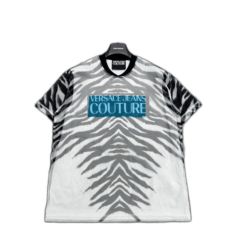 Versace Tiger Print Short Sleeve T-shirt-yf