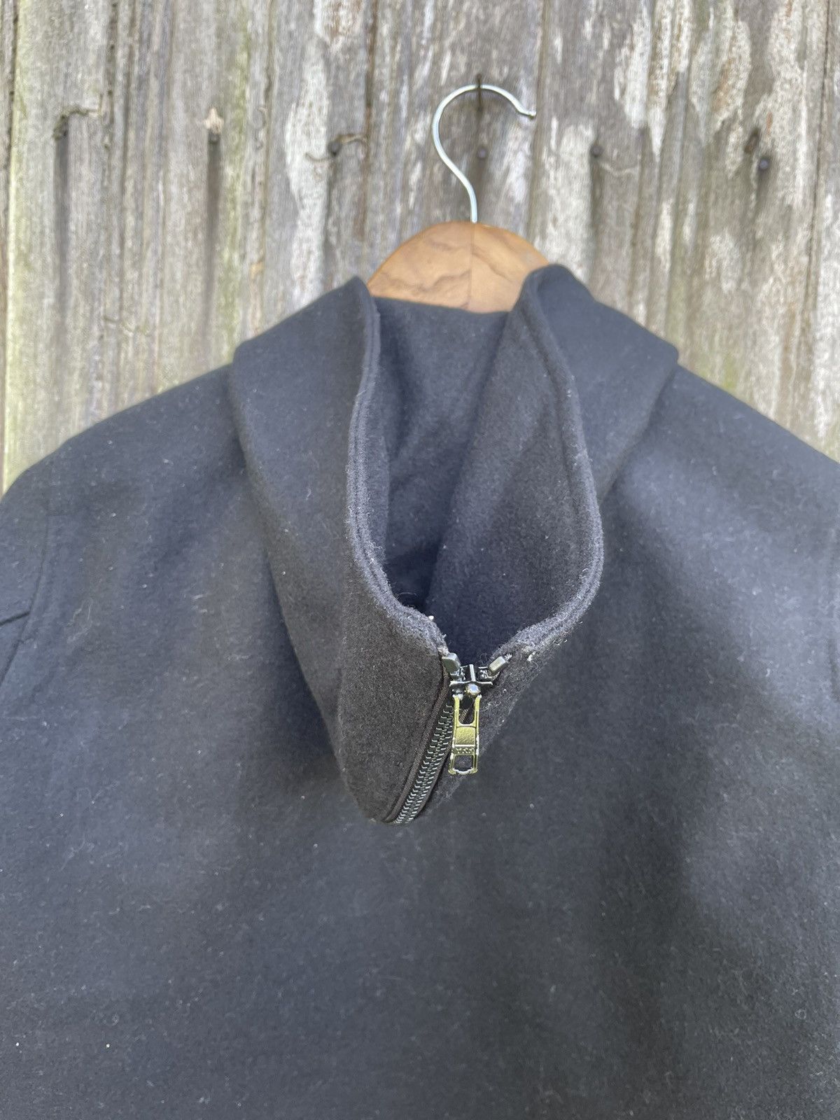 Designer East Boy Quilted Wool Zip Jacket (Black) - Japanese Brand Size US M / EU 48-50 / 2 - 14 Thumbnail