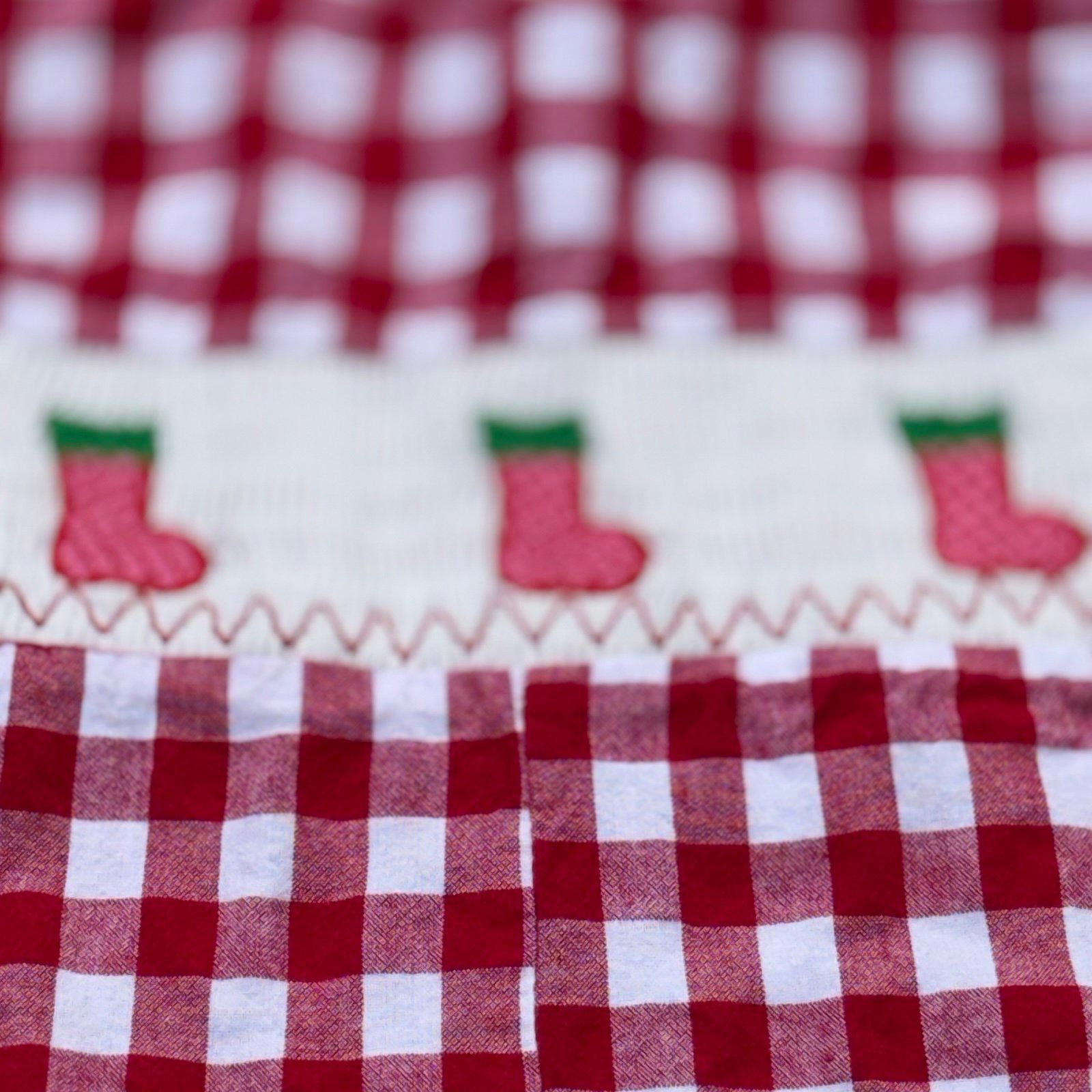 Other Marie Nicole Red Gingham Baby Romper 6-12 Months Size ONE SIZE - 2 Thumbnail