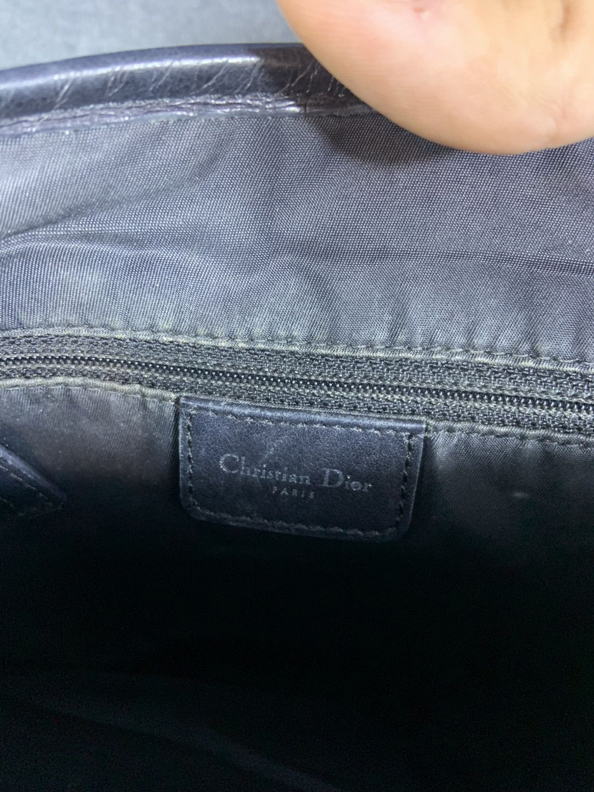 Dior Vintage Christian Dior Monogram Black Tote Bag 10 Inch Size ONE SIZE - 9 Thumbnail