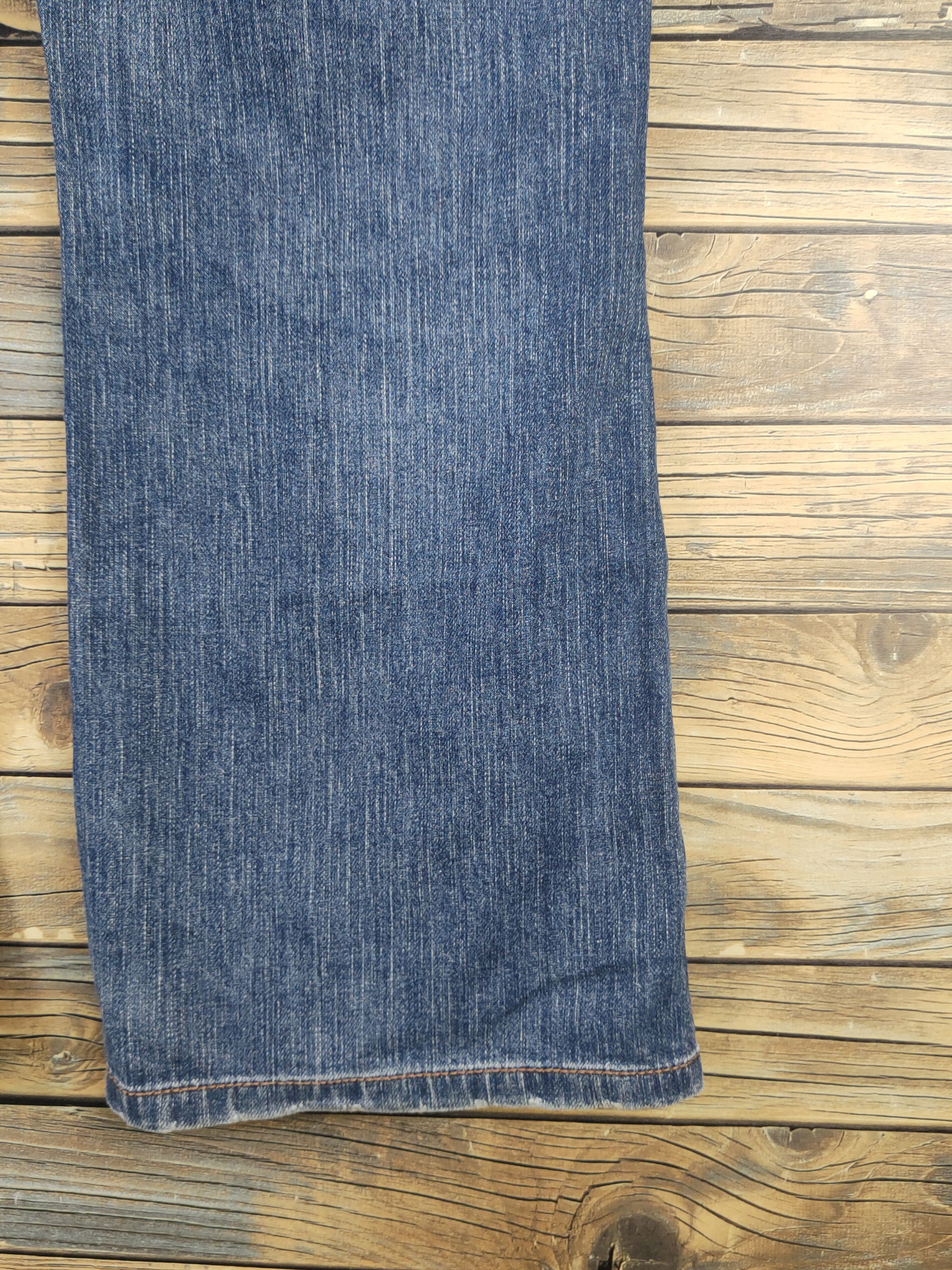 DKNY × Vintage DKNY Blue Distressed Ripped denim Jeans #W1616 Size 35" - 12 Thumbnail