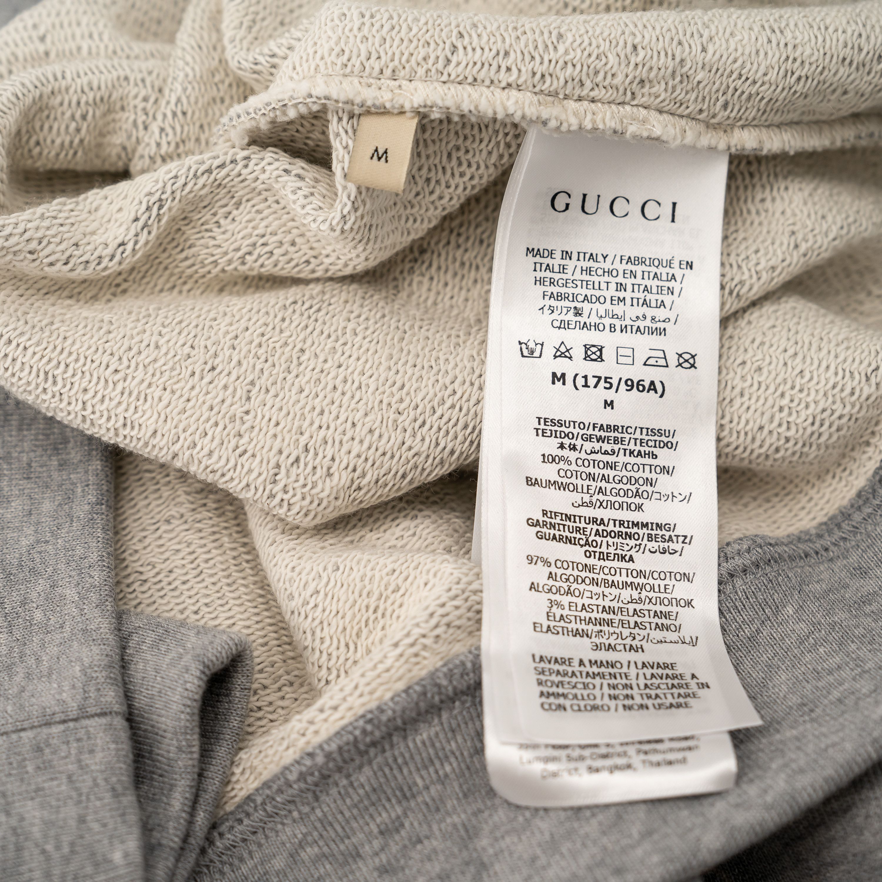 Gucci M Gucci Chain Print Hooded Sweatshirt Grey Cotton Hoodie Red Size US M / EU 48-50 / 2 - 10 Thumbnail