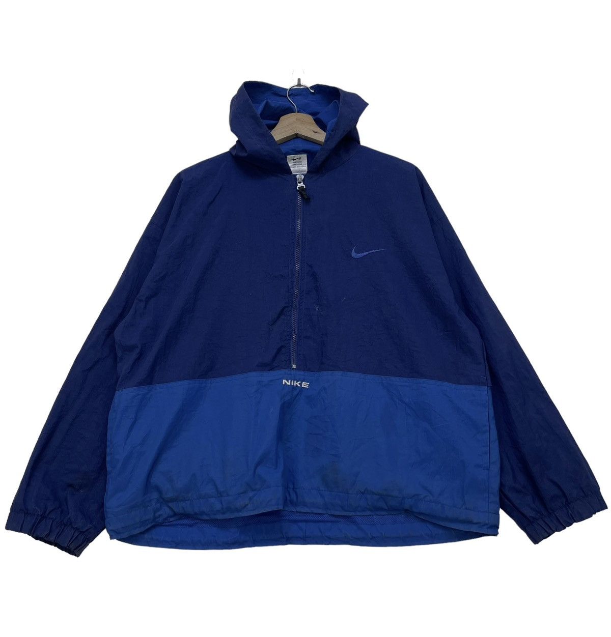 Nike 🔥Vintage Nike 90s Anorak Center Swoosh Hoody Jacket Size US S / EU 44-46 / 1 - 1 Thumbnail