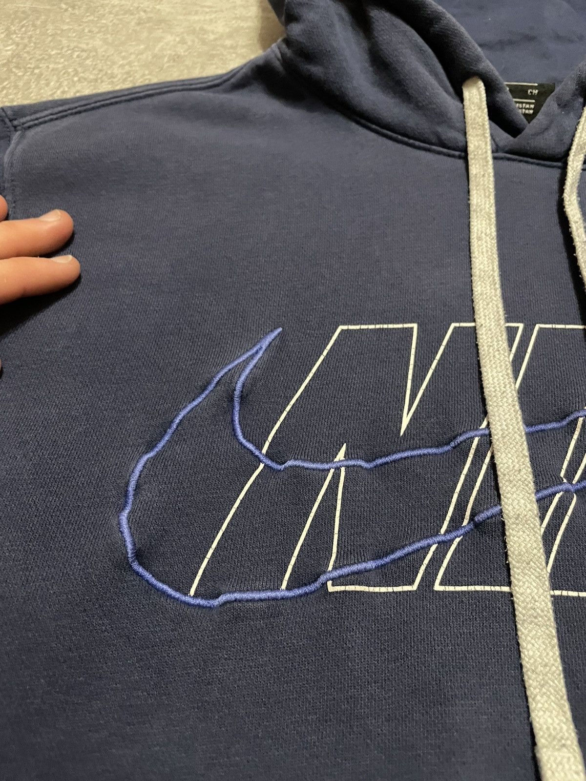Nike × Vintage Vintage Nike Swoosh Logo Hoodie Pullover Y2K Size S Size US S / EU 44-46 / 1 - 8 Thumbnail