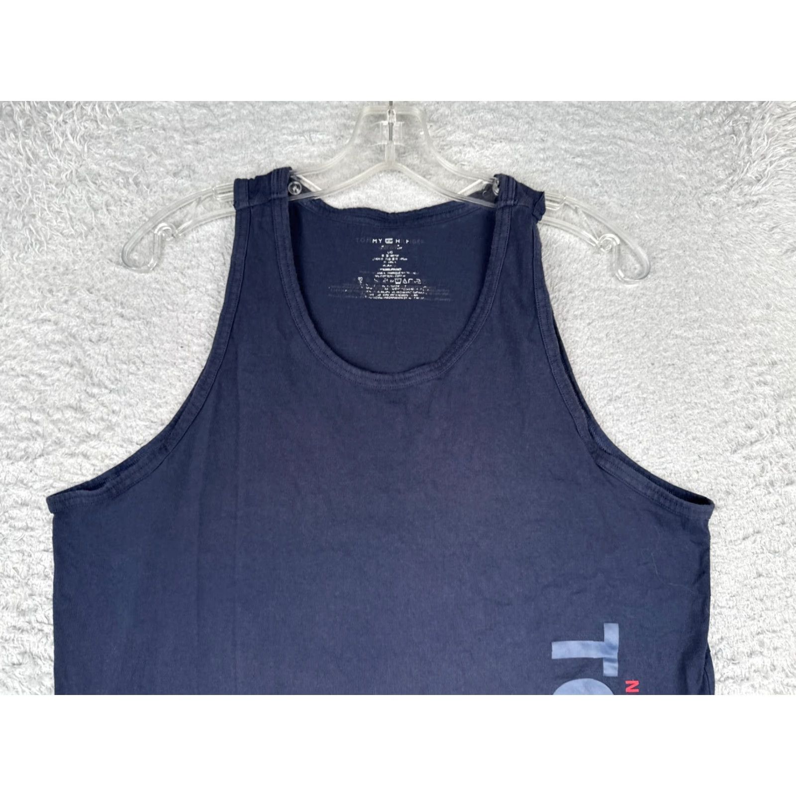 Tommy Hilfiger Tommy Hilfiger Jeans Shirt Women L Blue Tank Sleeveless Scoop Neck Cotton Size L / US 10 / IT 46 - 4 Thumbnail