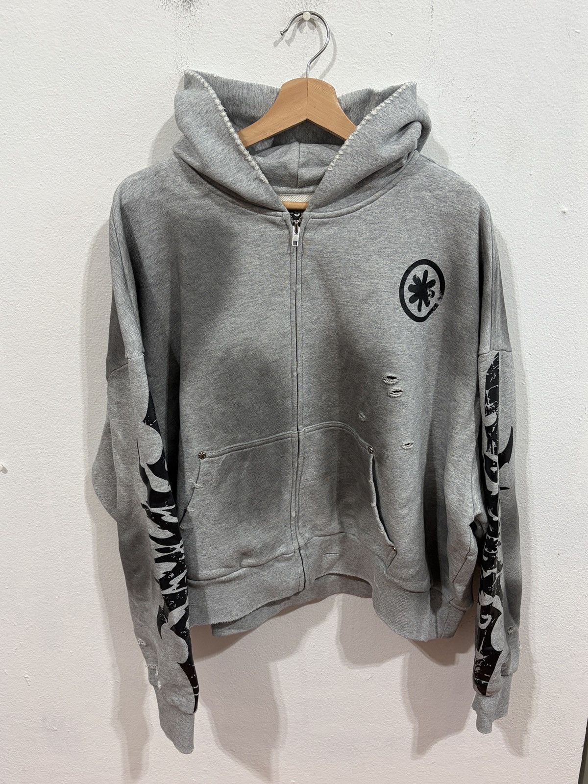 LOSTSHDWS Lostshdws Acid Wash Grey Hoodie Size US S / EU 44-46 / 1 - 1 Thumbnail
