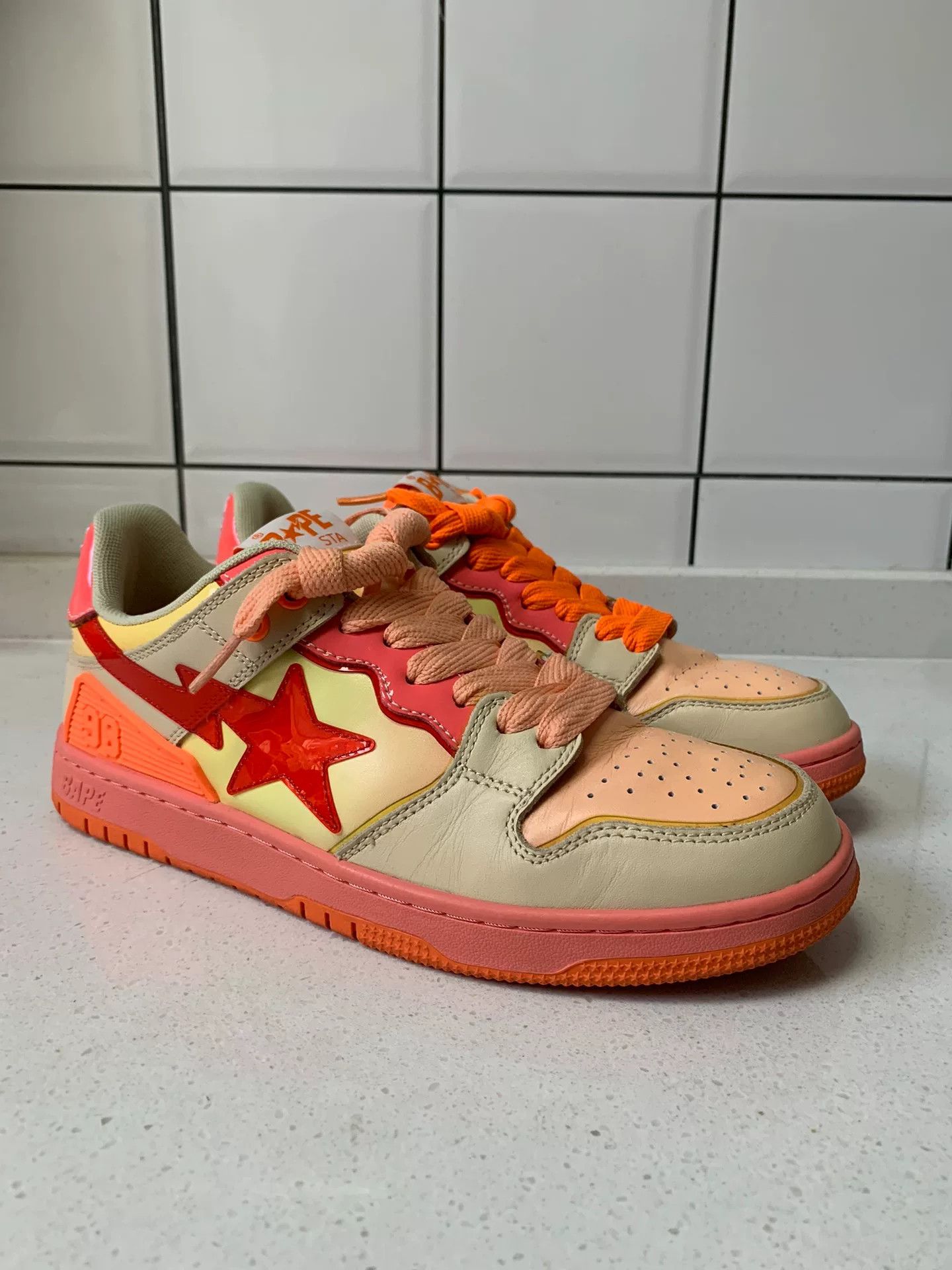 Bape BAPE SK8 STA Leather Skate Shoes Size US 8 / EU 41 - 1 Thumbnail