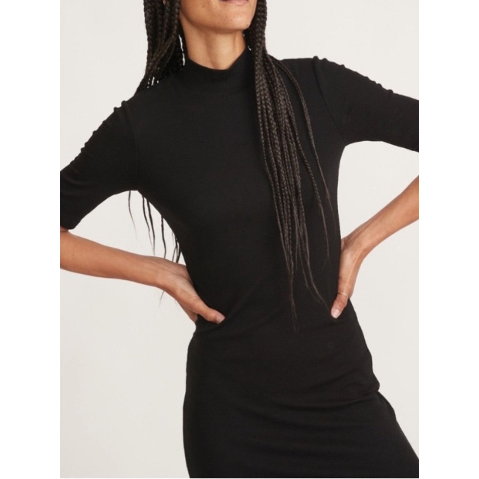 Marine Layer MARINE LAYER Lexi Rib Mock Neck Short Sleeve Dress Small Size S / US 4 / IT 40 - 8 Thumbnail