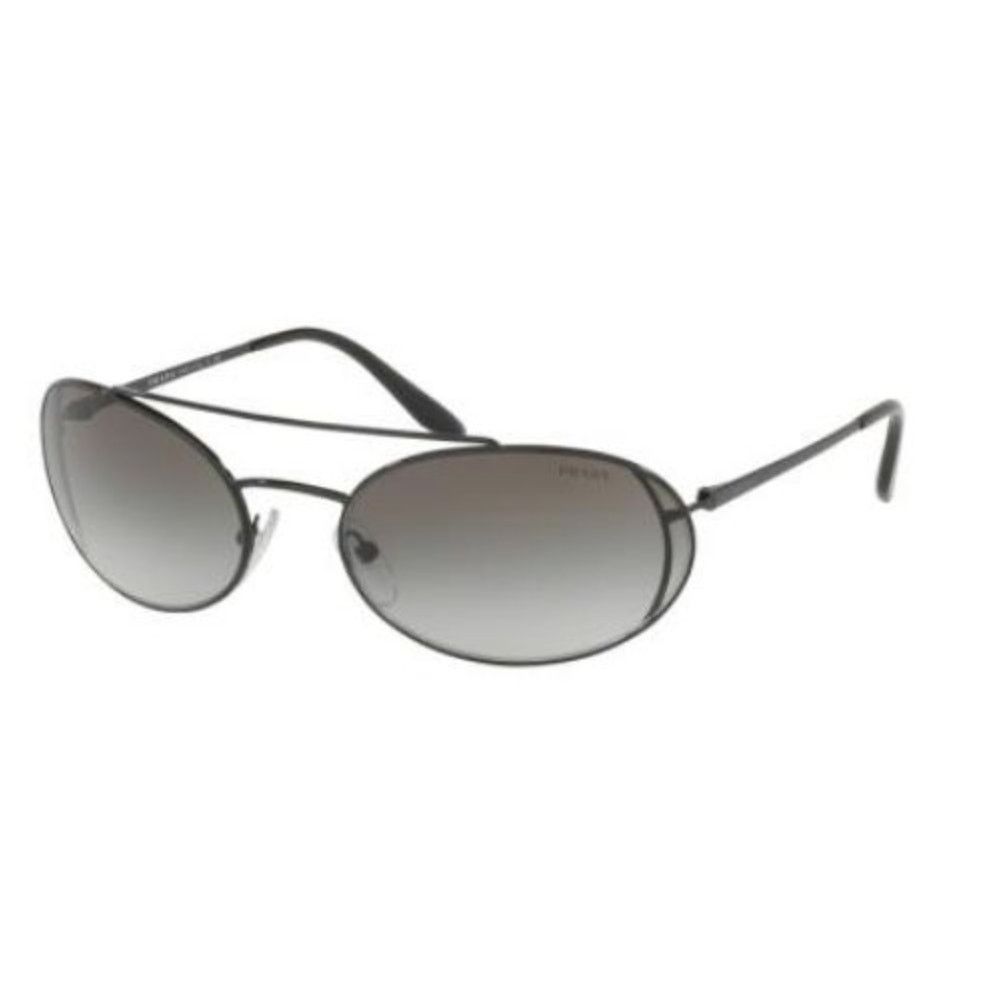 Prada Prada 61mm Oval Sunglasses Black Size ONE SIZE - 1 Thumbnail