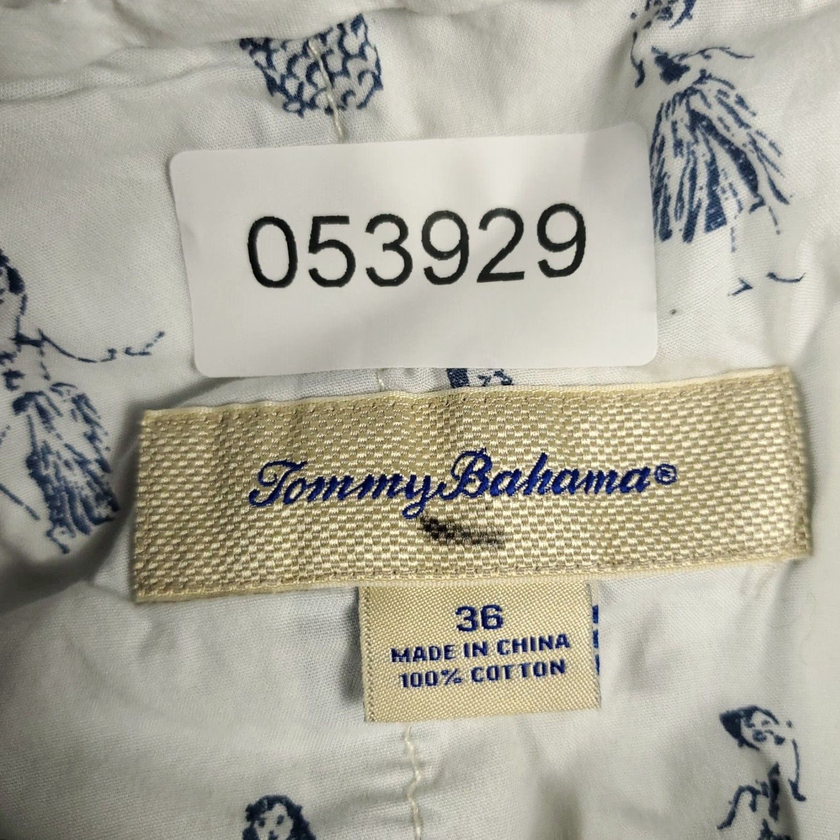 Tommy Bahama VINTAGE Tommy Bahama Shorts Mens Size 36 Blue Striped Cotton Chino Flat Front Casual Men's Size US 36 / EU 52 - 8 Thumbnail