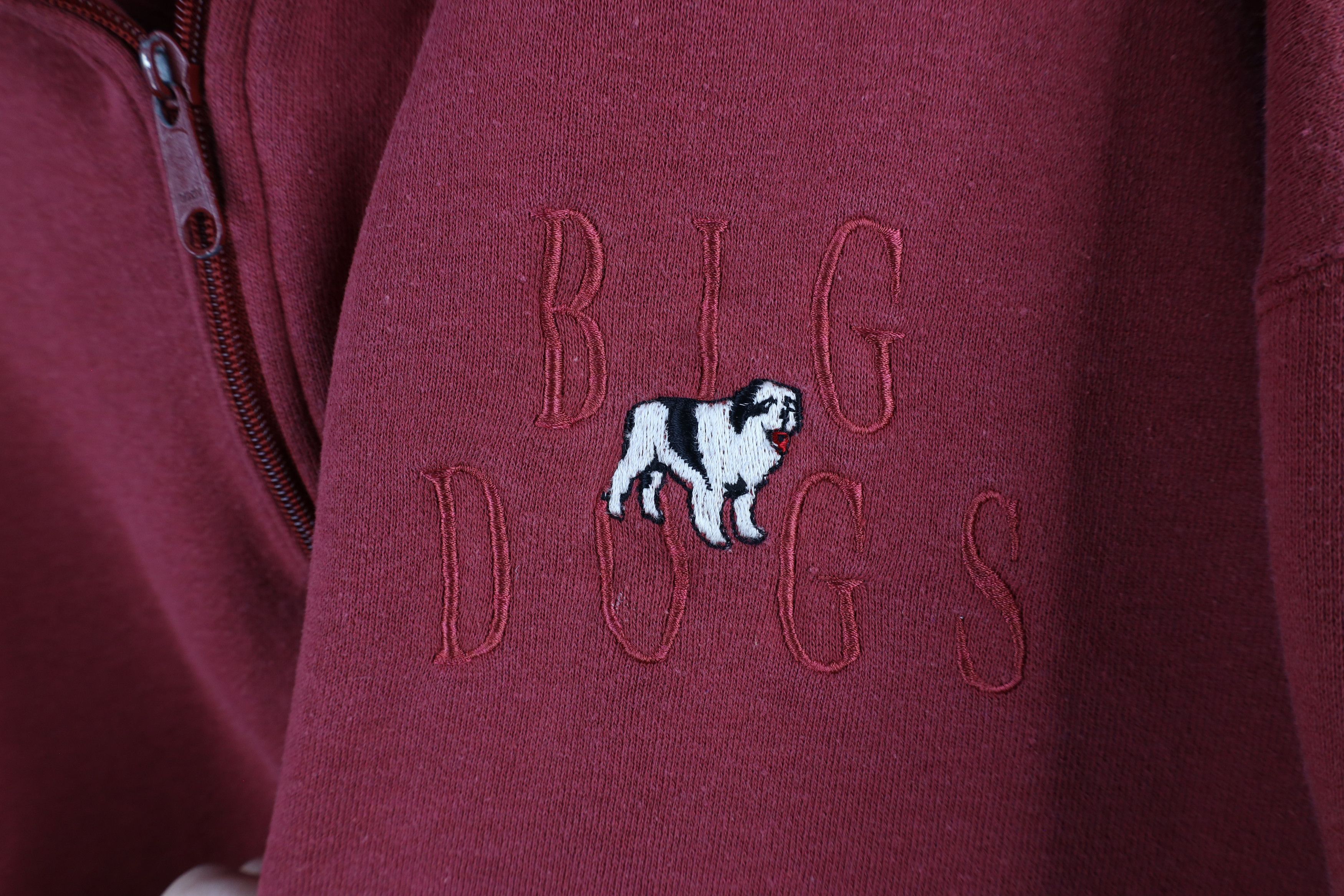 Big Dogs × Vintage Vintage 90s Big Dogs Spell Out Half Zip Pullover Sweatshirt Size US L / EU 52-54 / 3 - 6 Thumbnail