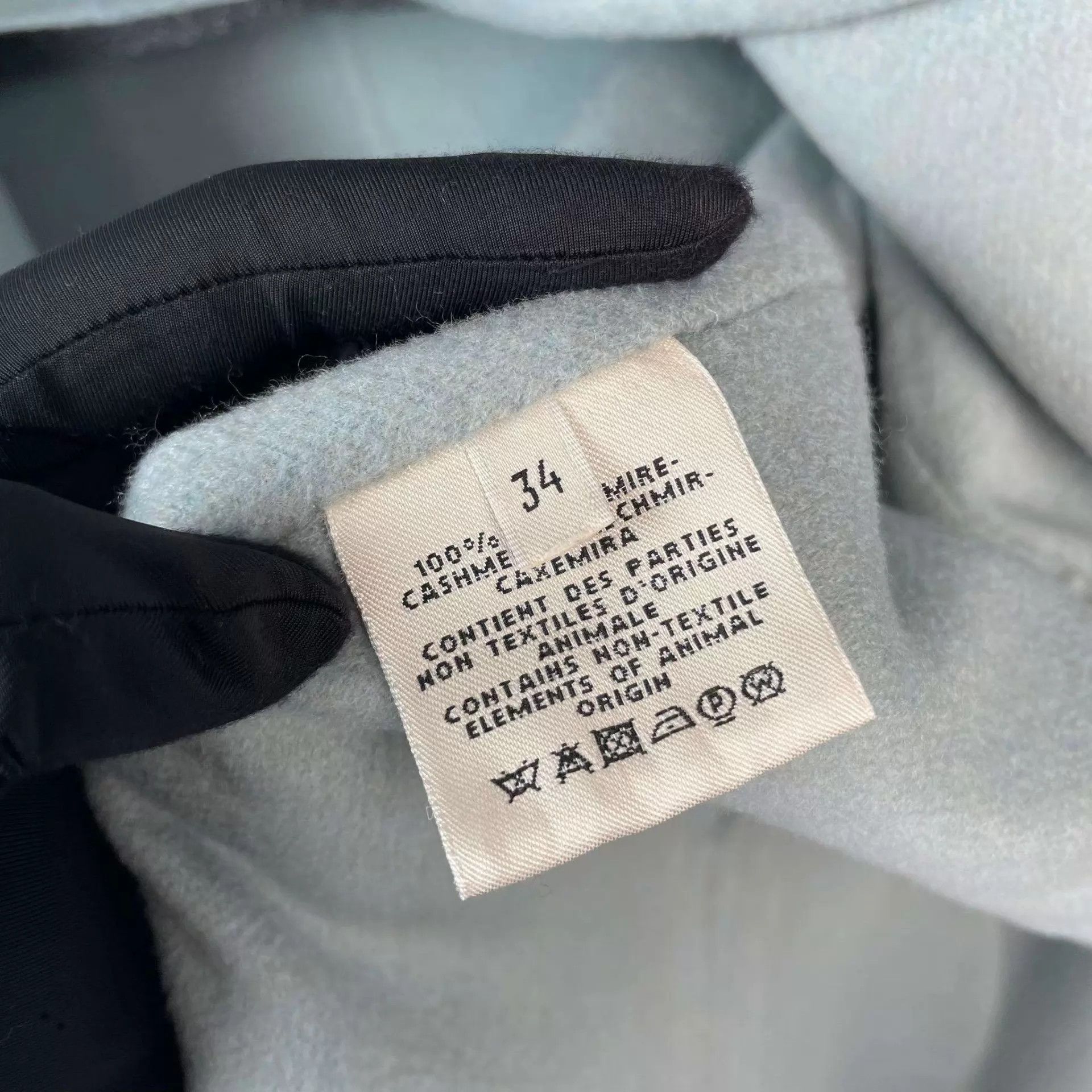 Hermes Hermès Cashmere Long Coat Blue 34 Size XS / US 0-2 / IT 36-38 - 4 Thumbnail
