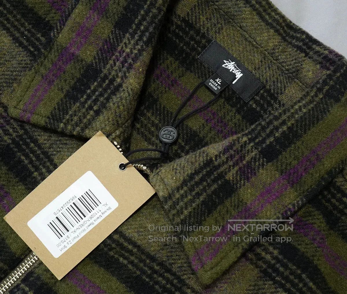 Stussy Stussy Reed Wool Plaid Zip Shirt. Size US XL / EU 56 / 4 - 4 Thumbnail