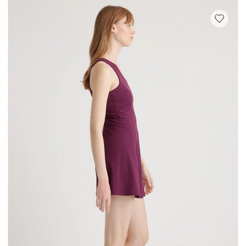 Quince Quince Ultra-Form OneShoulder Active Dress Plum Size XS NWOT Size XS / US 0-2 / IT 36-38 - 4 Thumbnail