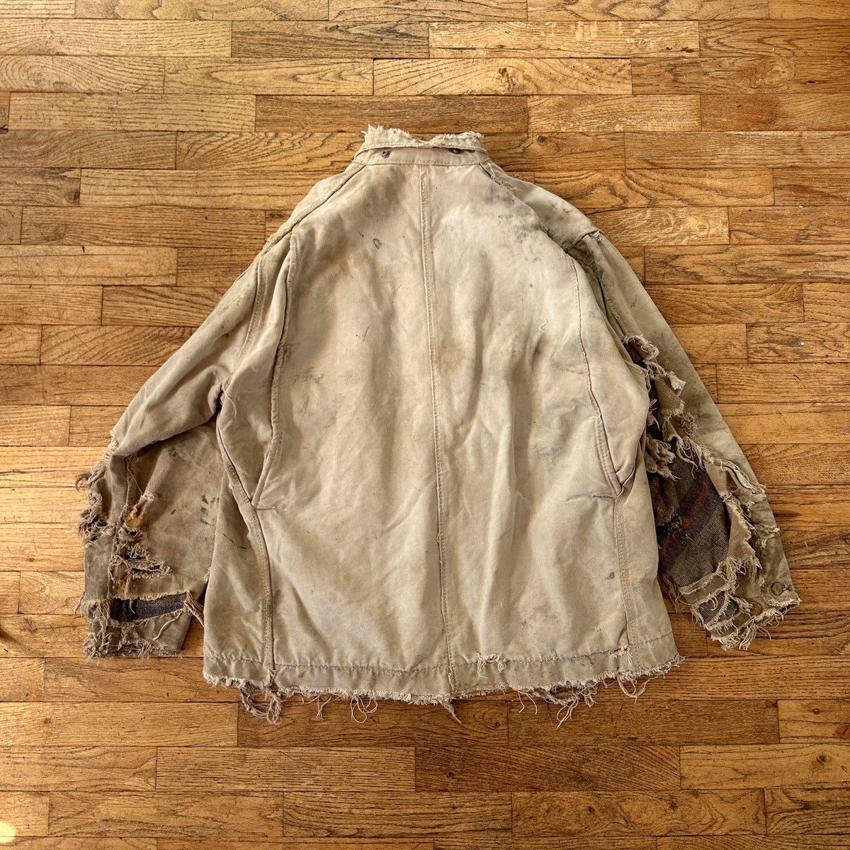 Carhartt × Vintage 70s Thrashed Carhartt miner Homeless Chore Coat Boro Crash Size US L / EU 52-54 / 3 - 2 Thumbnail
