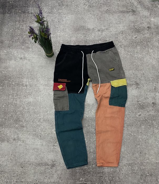 Vintage Stussy X coursemys velvet corduroy patchwork pants | Grailed