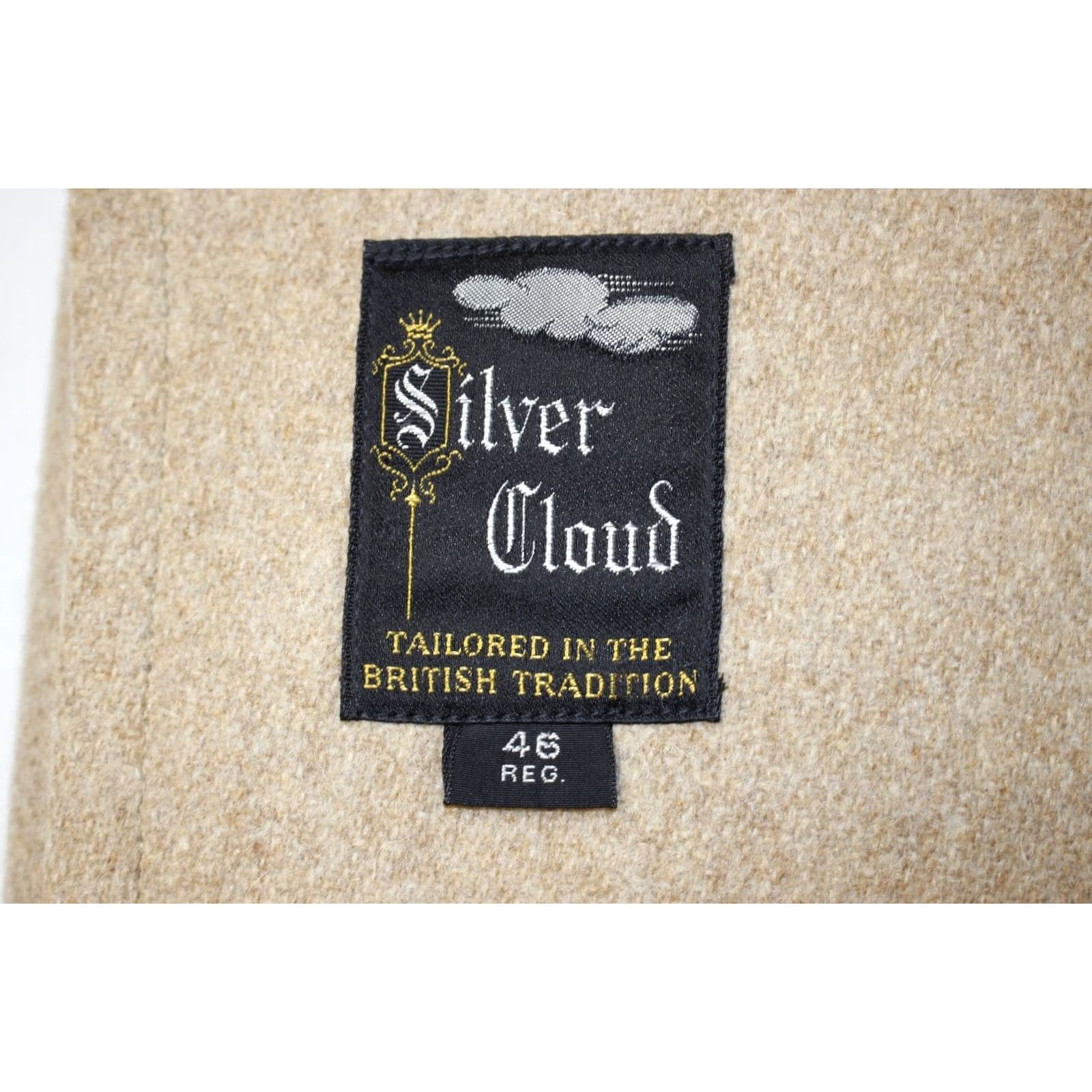 Vintage VINTAGE Silver Cloud Wool Tweed Mid Overcoat British Beige Men's 46 R Size US S / EU 44-46 / 1 - 6 Thumbnail