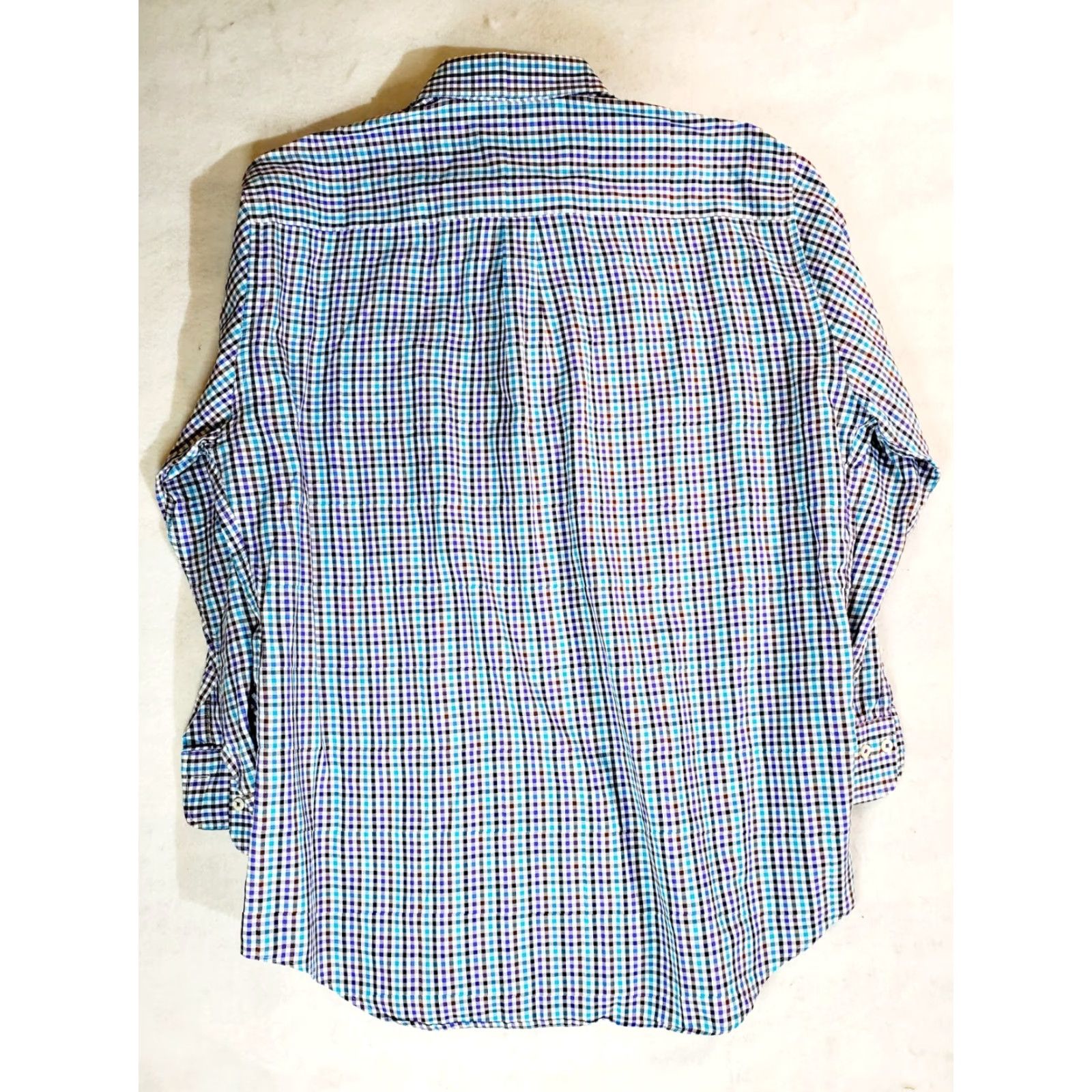 Peter Millar Peter Millar Signature Mens XL Long Sleeve Button-up Shirt Plaid 100% Cotton Size US XL / EU 56 / 4 - 5 Thumbnail