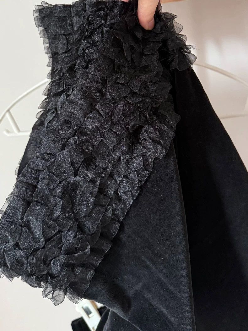 Comme des Garcons Comme des Garcons size S Black velvet lace pants Size 23" - 4 Thumbnail