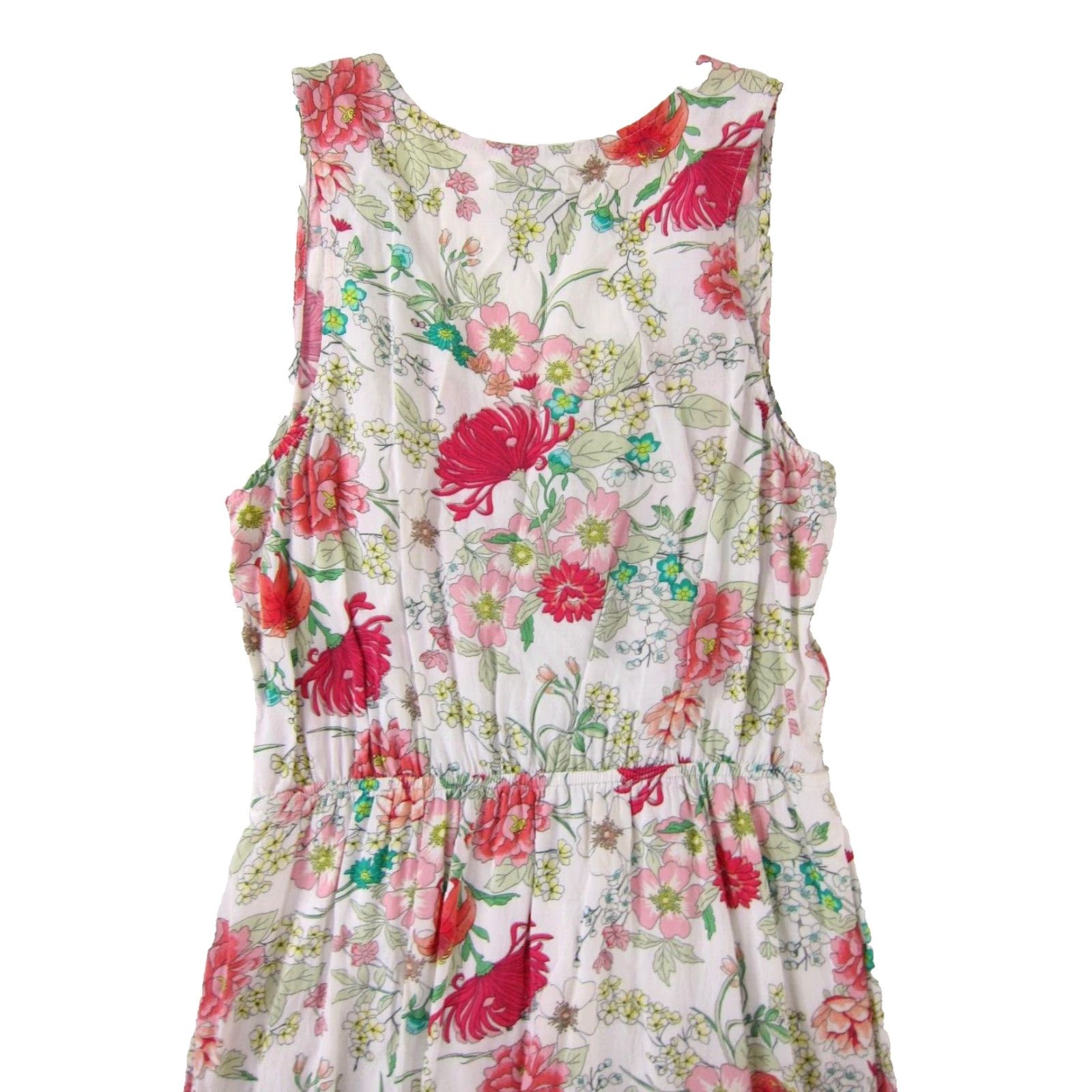 Old Navy VINTAGE Old Navy Rayon Pink Green Yellow White Rayon V-Neck Long Maxi Tank Sun Dress M Size M / US 6-8 / IT 42-44 - 5 Thumbnail
