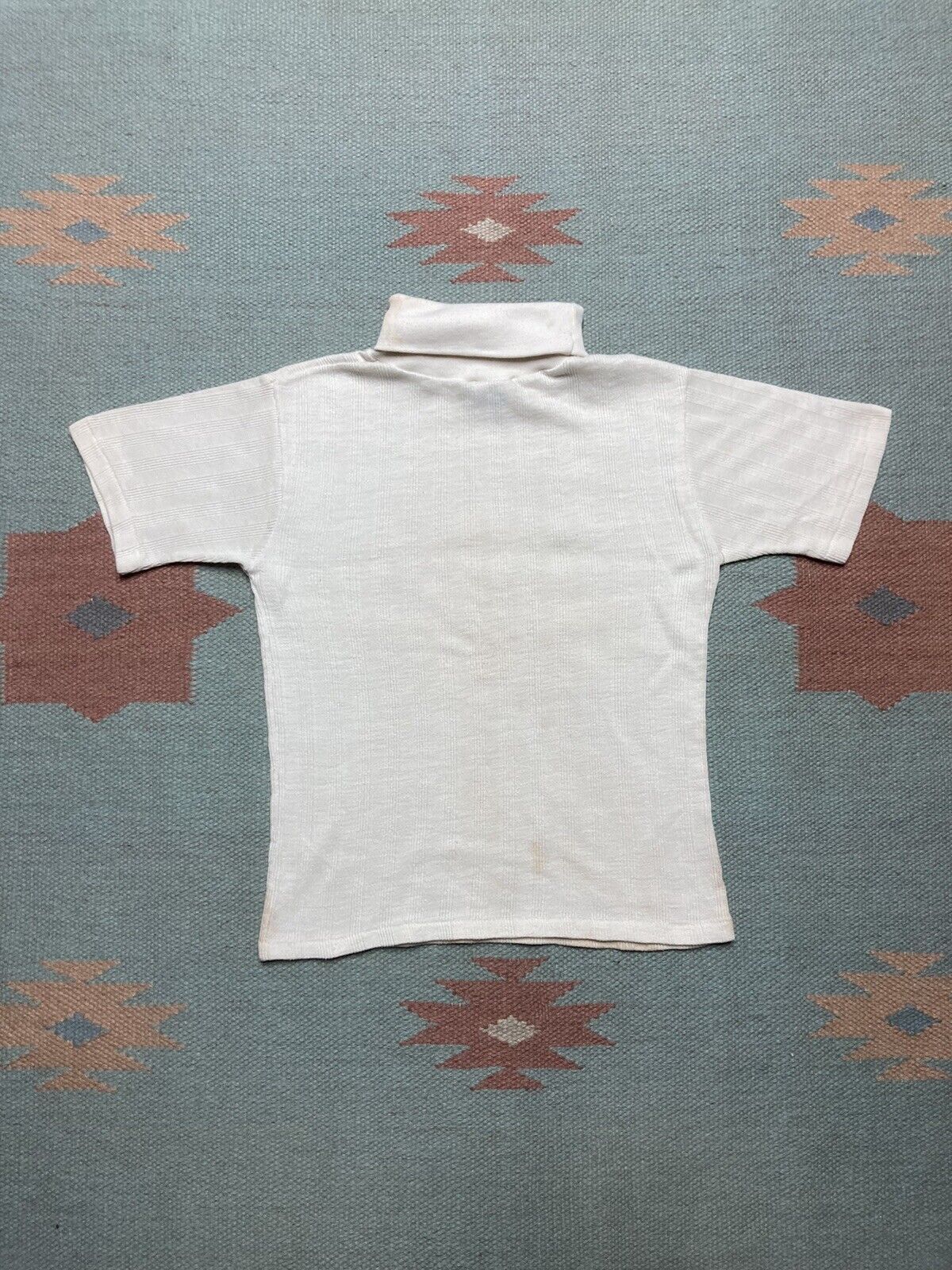 Vintage 70s JCPenney ribbed t shirt blank turtleneck sz 12 baby tee Size XS / US 0-2 / IT 36-38 - 5 Thumbnail