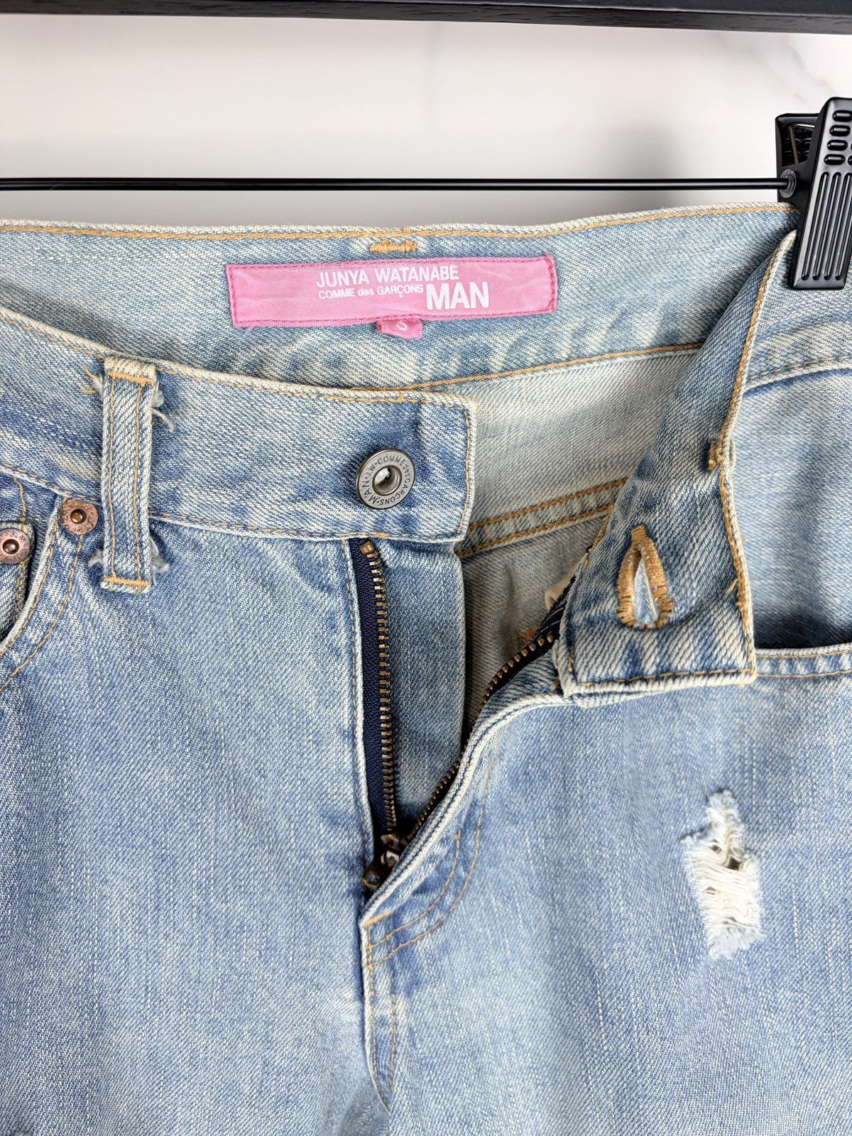 Junya Watanabe AW04 Junya Watanabe Distressed Crash Denim Jeans Thrashed Size US 28 / EU 44 - 7 Thumbnail