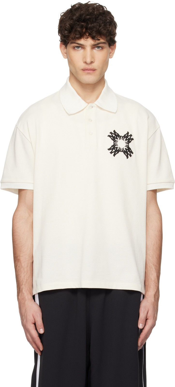 Amiri AMIRI Off-White Embroidered MA Quad Polo Large Authentic Size US L / EU 52-54 / 3 - 1 Thumbnail
