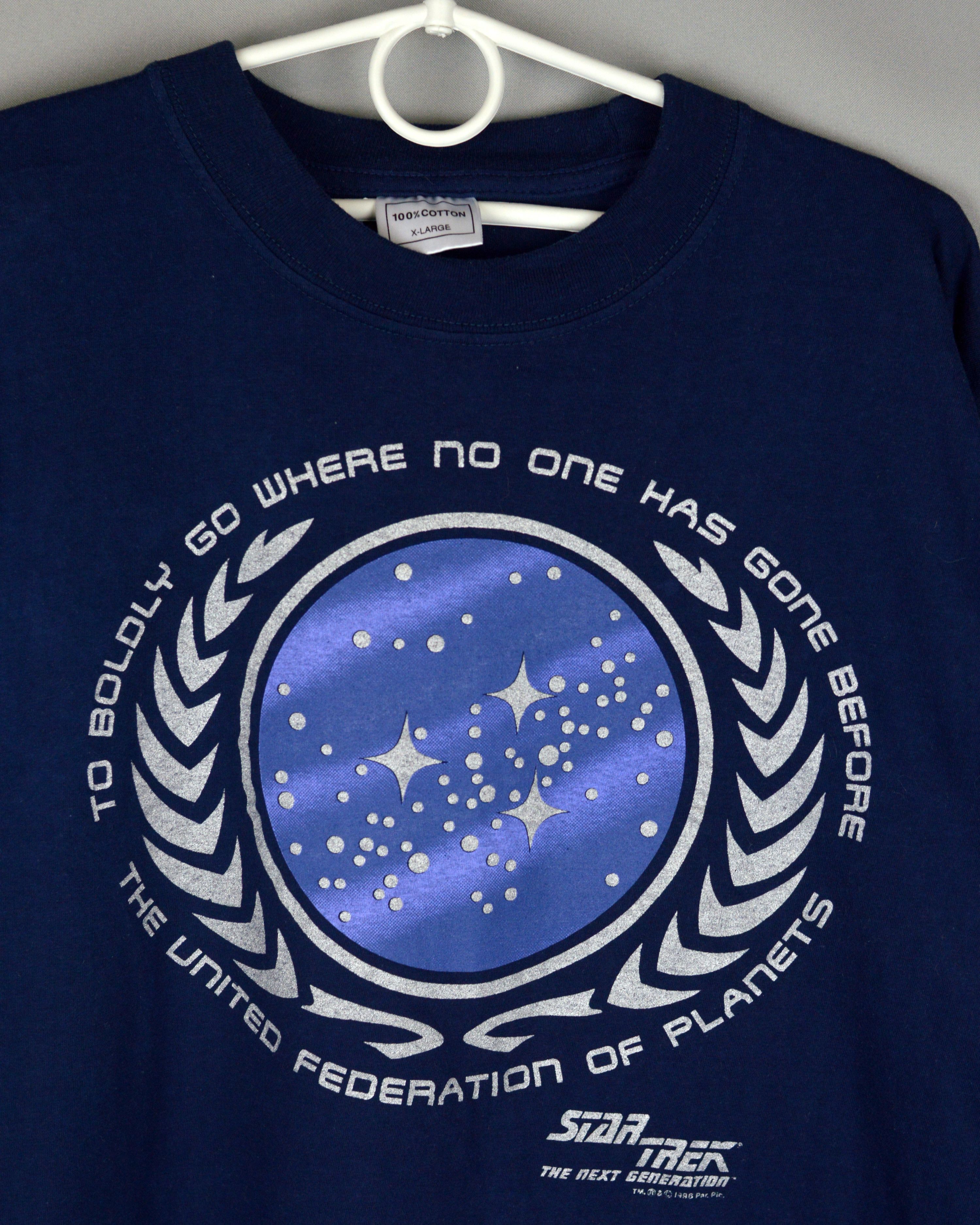 Vintage Vintage Star Trek The Next Generation 1996 t shirt Size US XL / EU 56 / 4 - 2 Thumbnail