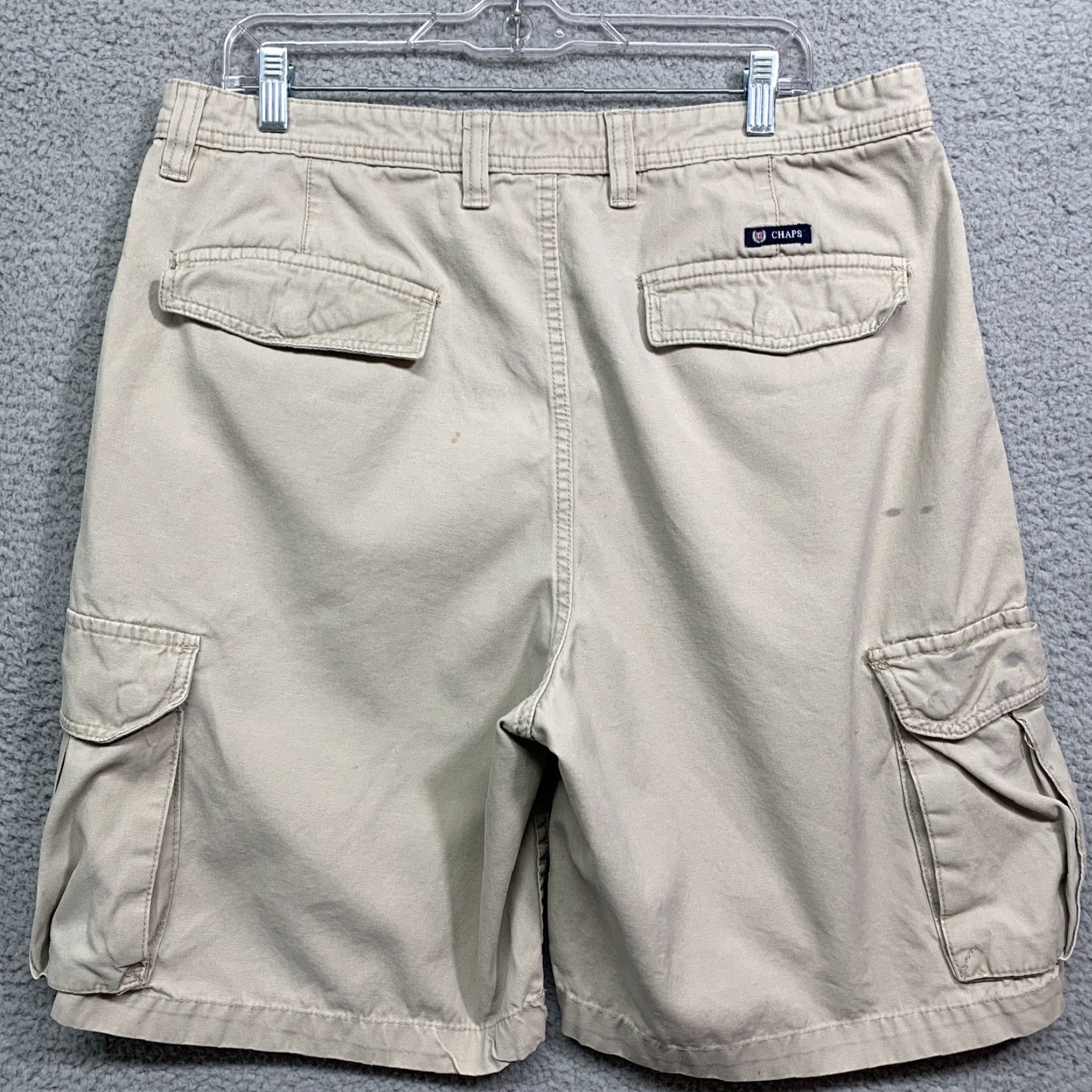 Chaps Chaps Cargo Shorts Men's 36W Khaki Baggy Straight Outdoors Canvas 6 Pockets Logo Size US 36 / EU 52 - 4 Thumbnail