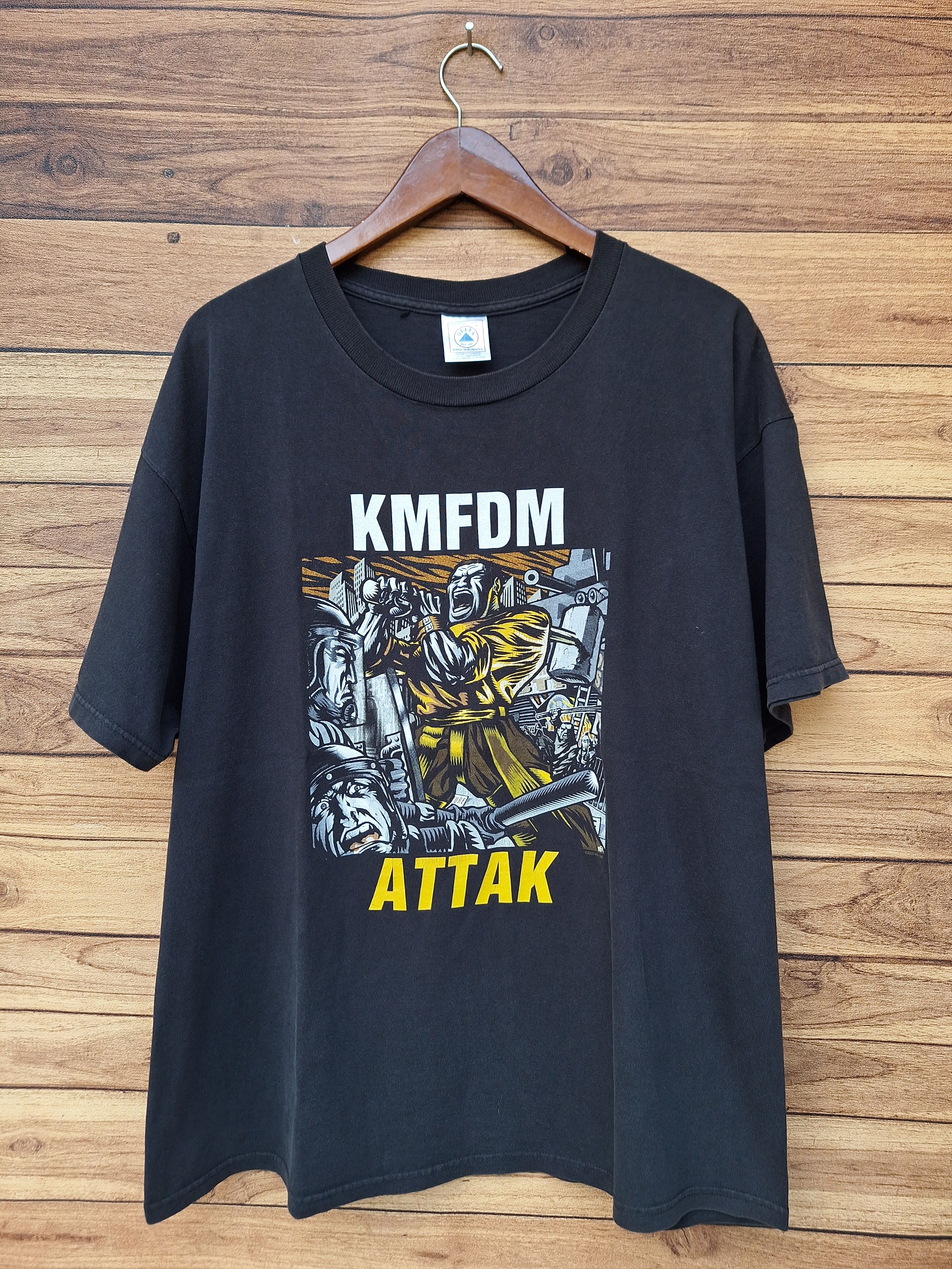 Band Tees × Rare × Vintage ?RARE? Vintage KMFDM 90s album Attak 