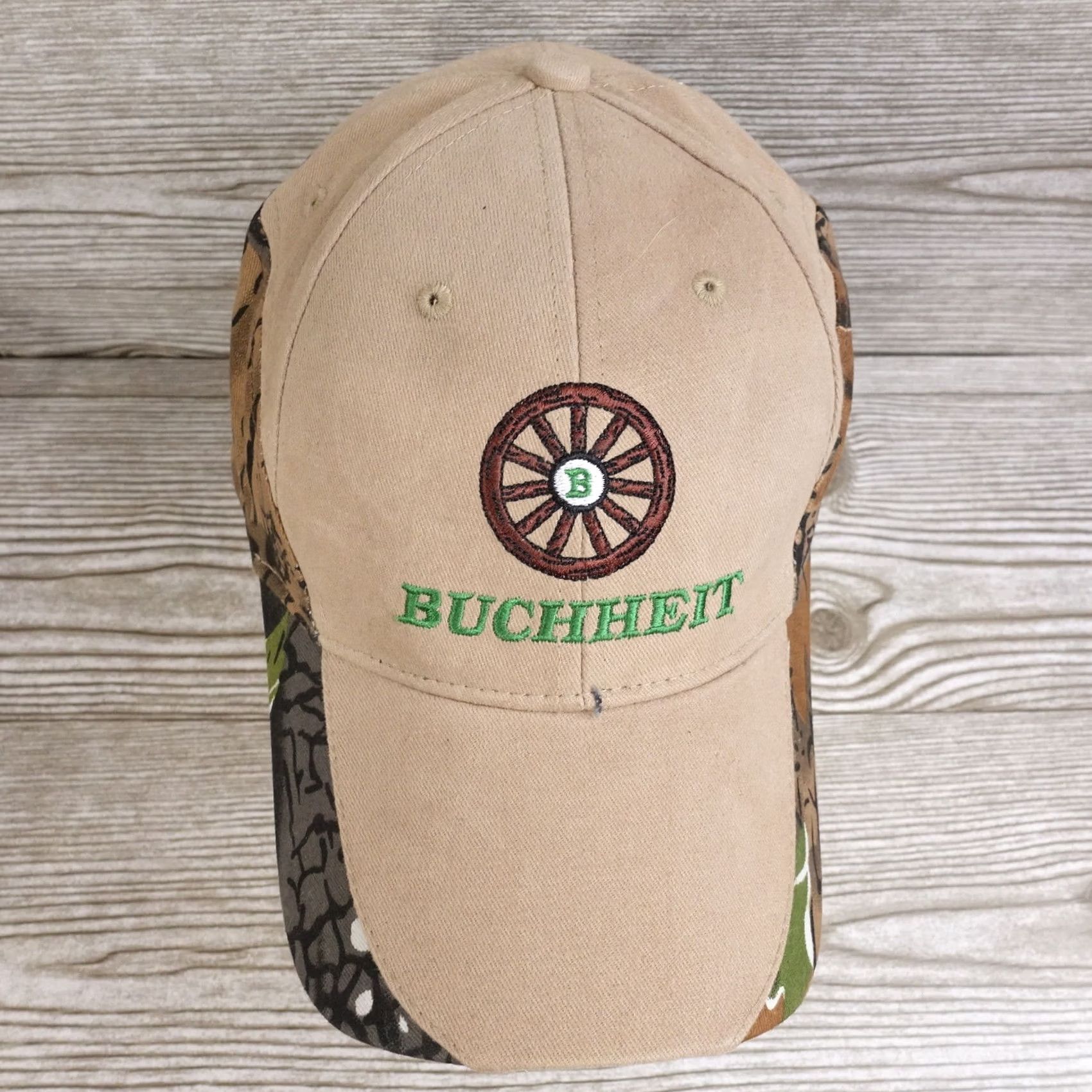 Vintage BUCHHEITE MISSOURI CAMO ADJUSTABLE STRAPBACK BASEBALL HAT CAP Size ONE SIZE - 3 Thumbnail