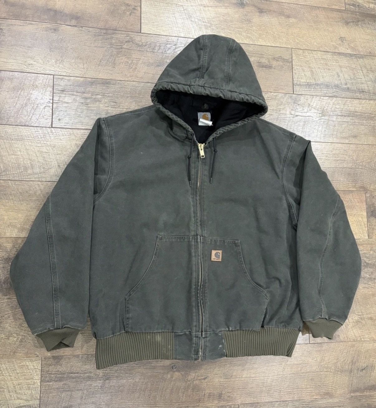 Carhartt Vintage Carhartt J130 Active Jacket MOS Green XXL Canvas Y2k Size US XXL / EU 58 / 5 - 1 Thumbnail