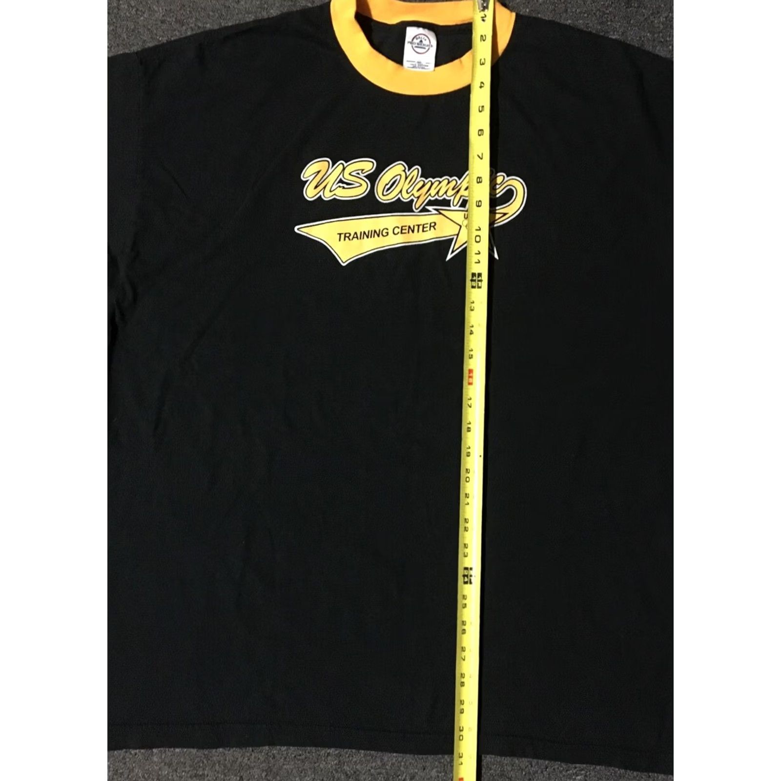 Vintage VINTAGE Team USA T-Shirt XXL Black/Yellow Sports 90s USA Men Short Sleeve Ringer Shirt - US Olympics Training Center Size US XXL / EU 58 / 5 - 5 Thumbnail