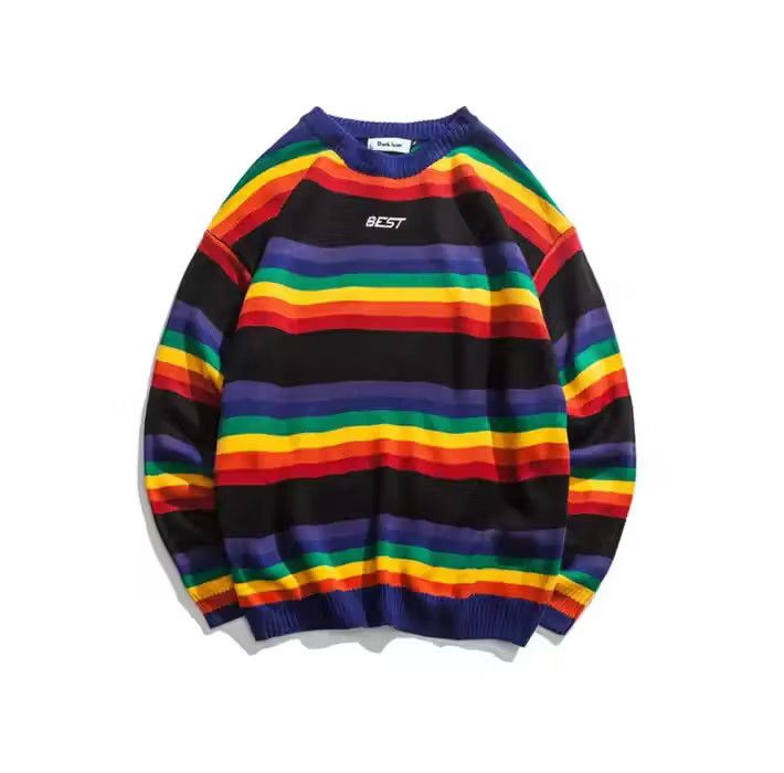 image of Vintage Knitted Sweatshirt Sweater Pullover, Men's (Size Large)