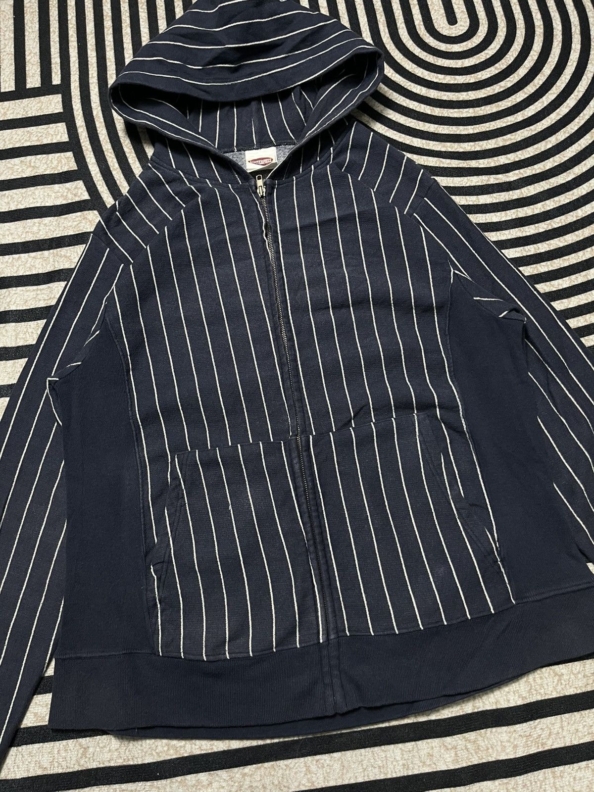MasterPiece 00s MASTERPIECE STRIPES HOODIE ZIPPER RARE Size US L / EU 52-54 / 3 - 4 Thumbnail