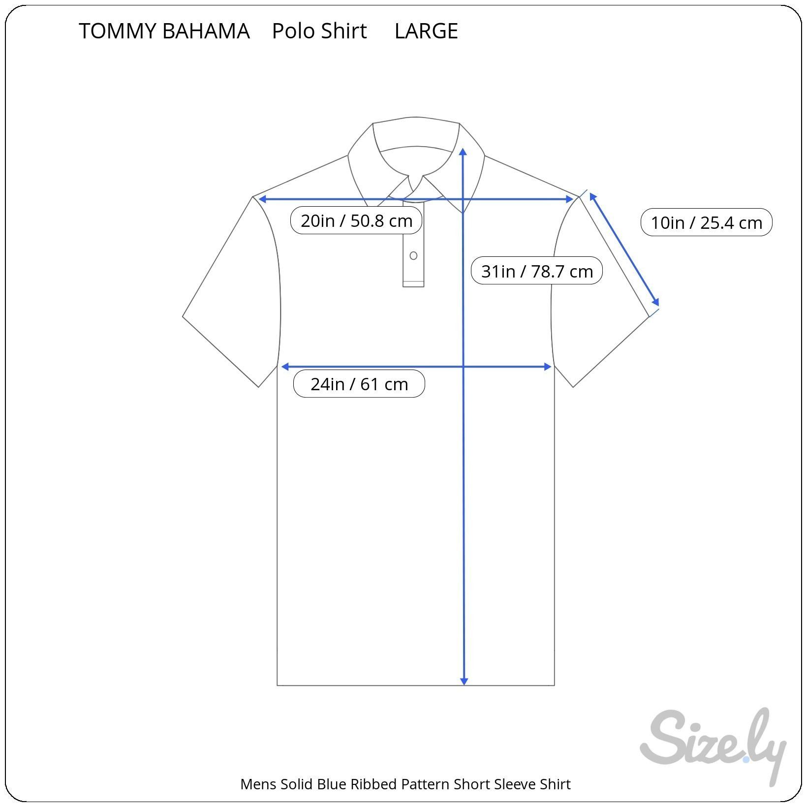Tommy Bahama Tommy Bahama Mens Blue Ribbed Polo Shirt Short Sleeve Relaxe Size US L / EU 52-54 / 3 - 5 Thumbnail