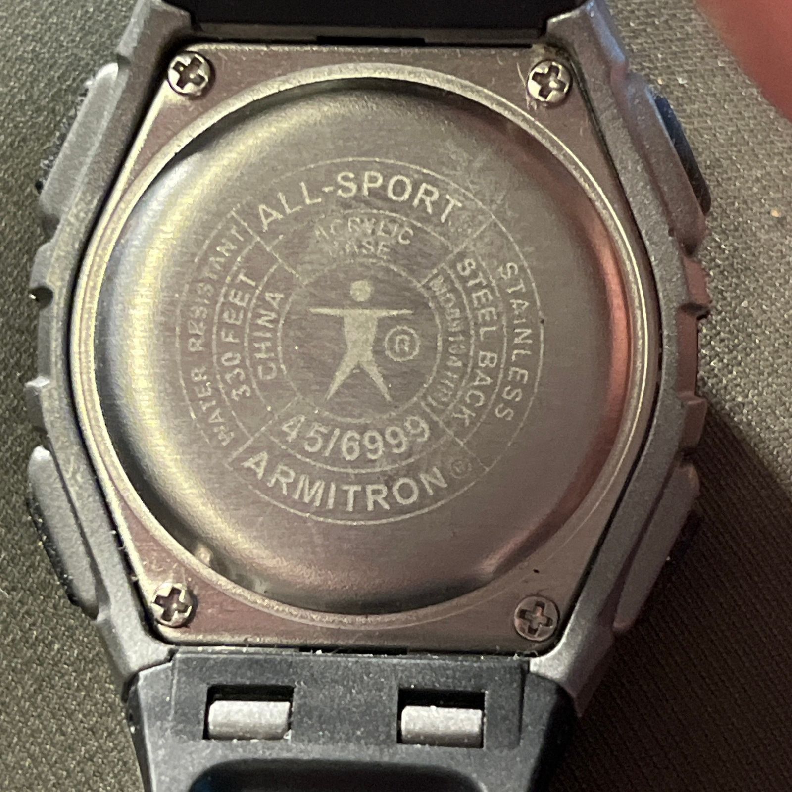 Other Armitron All Sport 45/6999 Black WR100M Chrono Drive Watch Size ONE SIZE - 6 Thumbnail