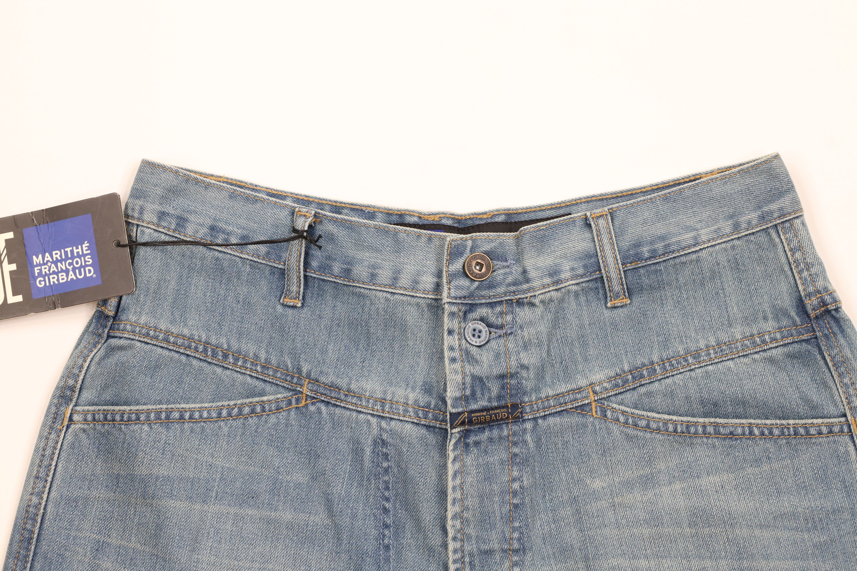 Marithe + Francois Girbaud × Vintage Deadstock Vintage Marithe Francois Girbaud Denim Jean Shorts Size US 32 / EU 48 - 2 Thumbnail